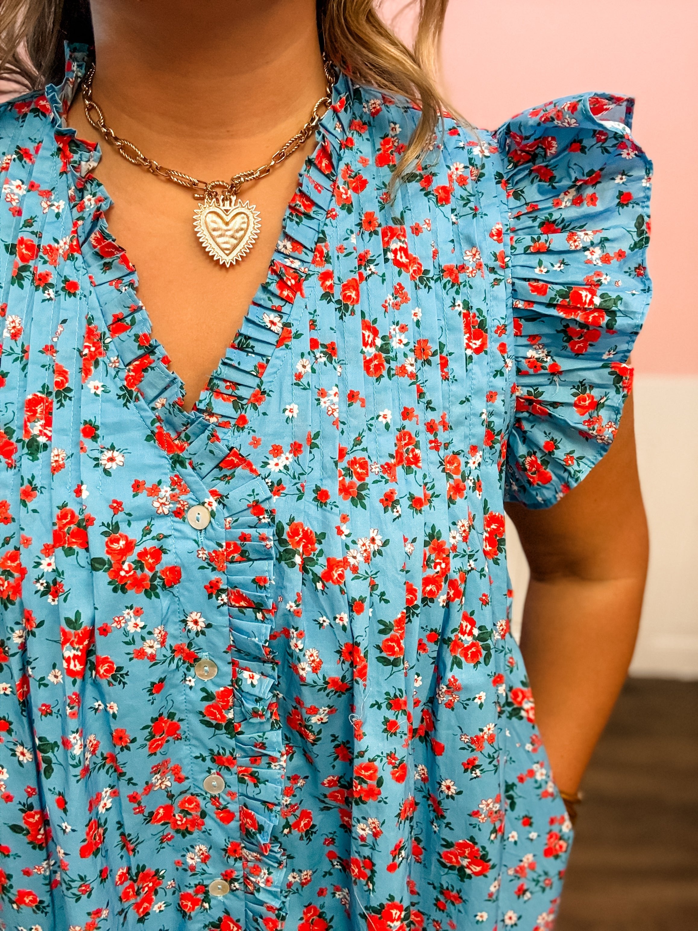 Bluebell Bloom Ruffle Top - Just a Small Town Girl