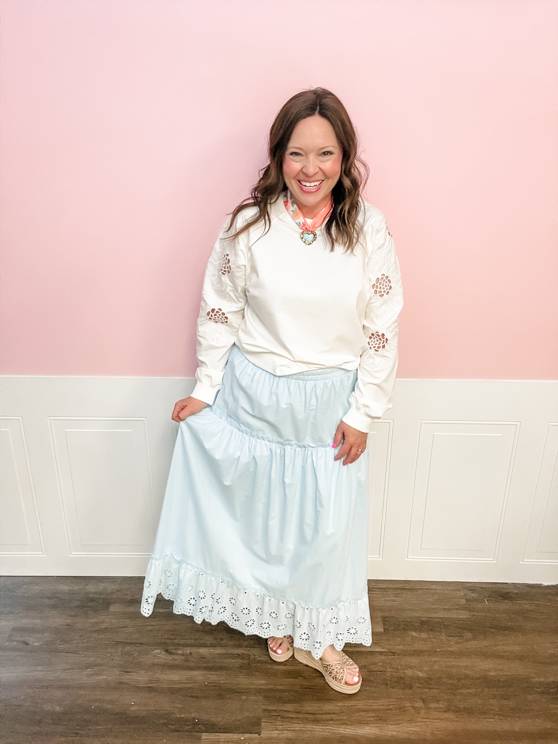 Bluebell Breeze Midi Skirt - Just a Small Town Girl