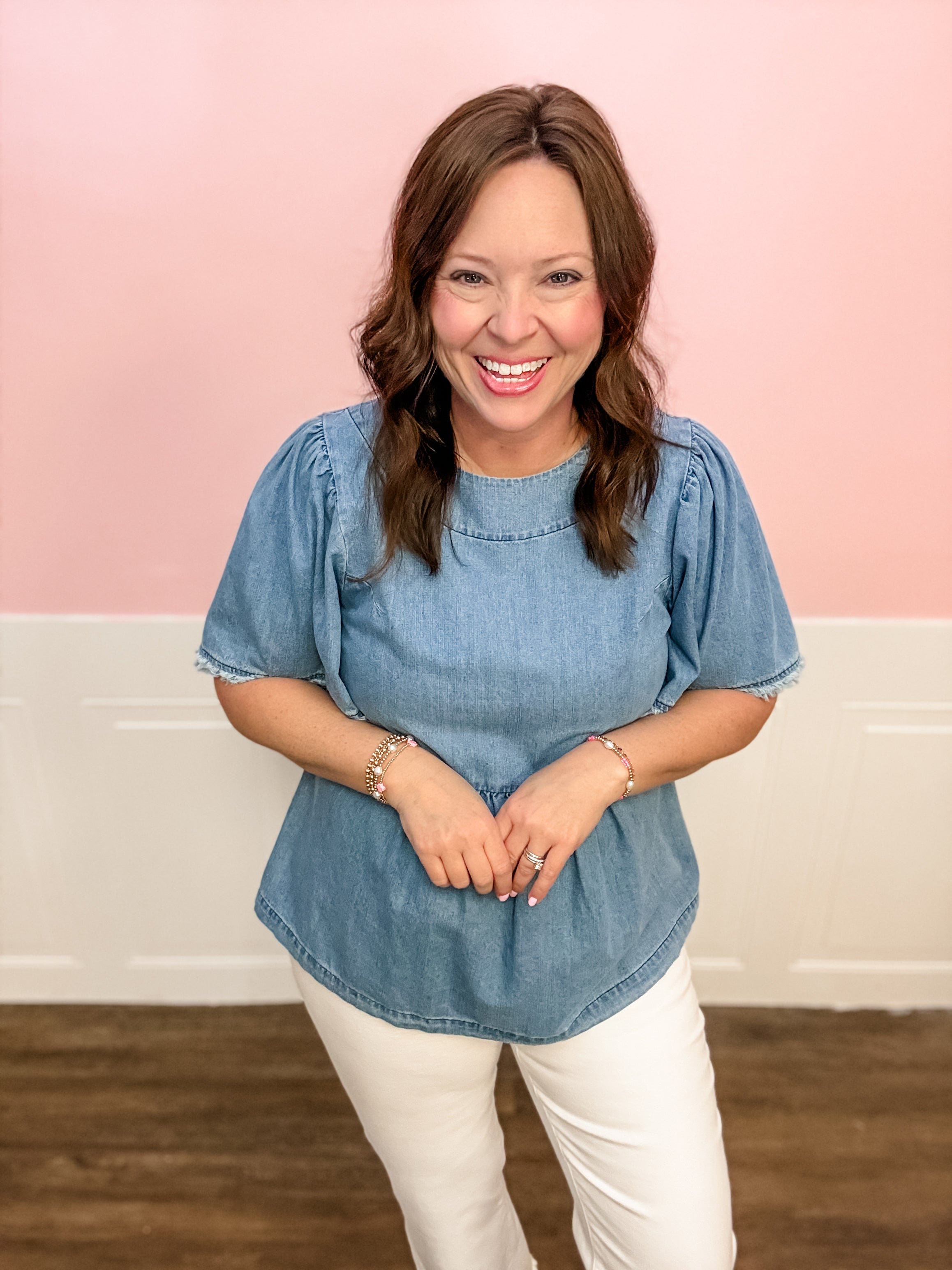 Bluebell Denim Top - Just a Small Town Girl