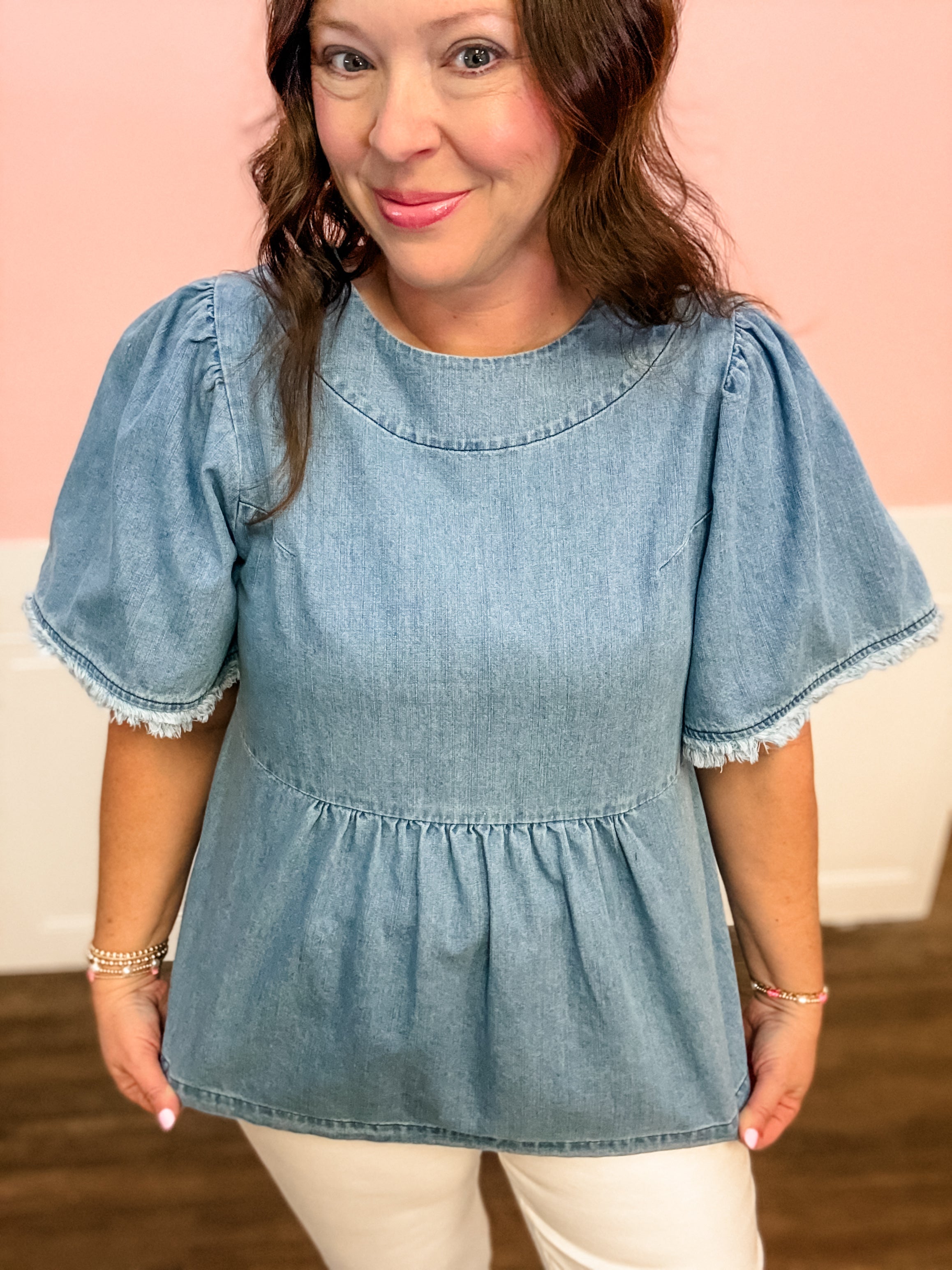 Bluebell Denim Top - Just a Small Town Girl