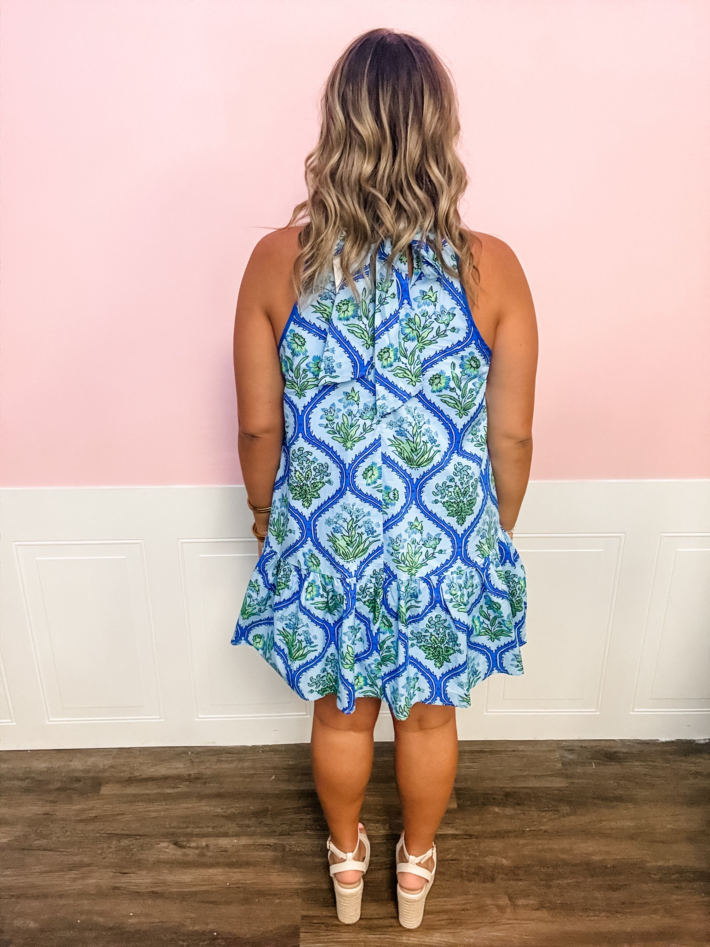 Bluebell Garden Halter Dress - Just a Small Town Girl