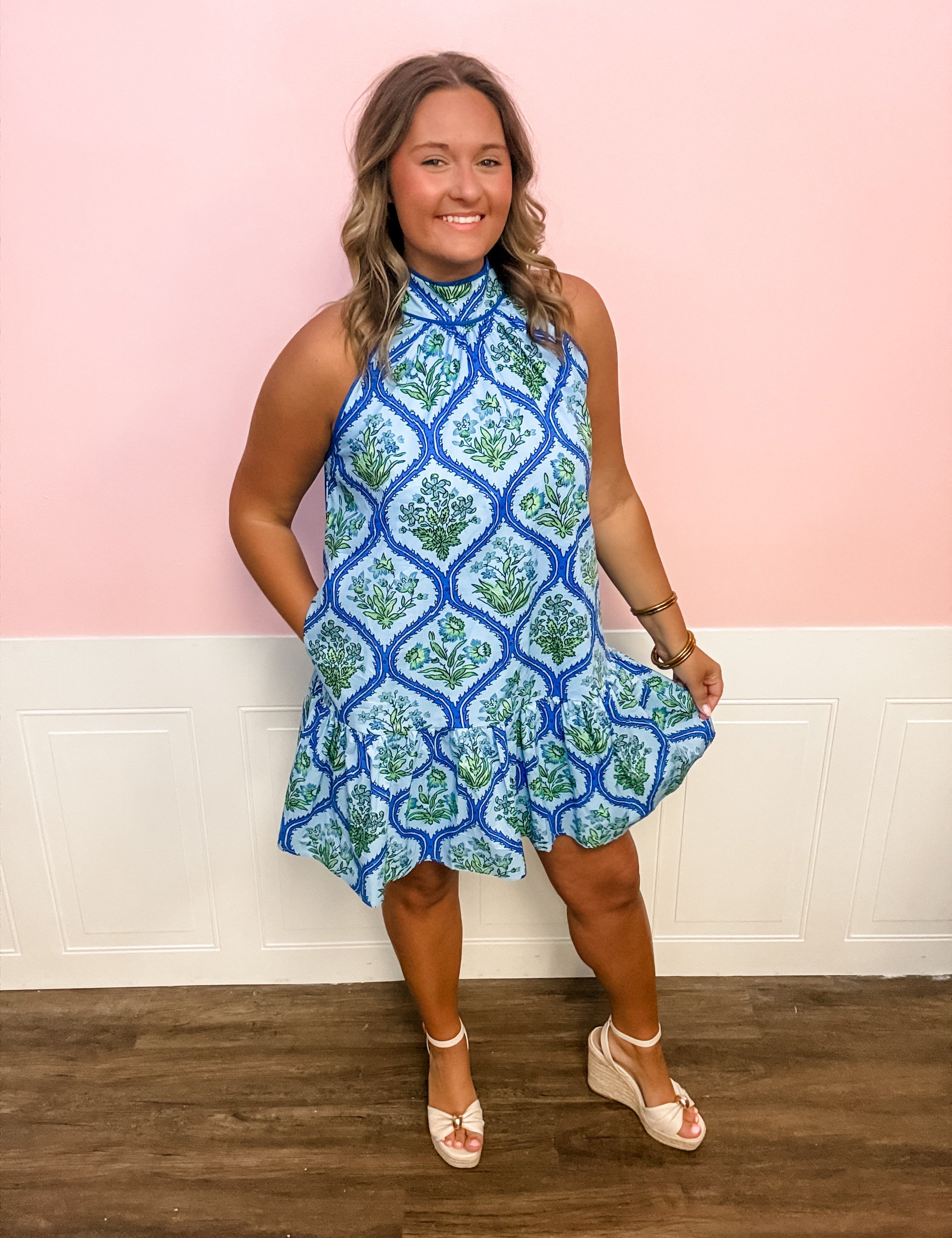 Bluebell Garden Halter Dress - Just a Small Town Girl