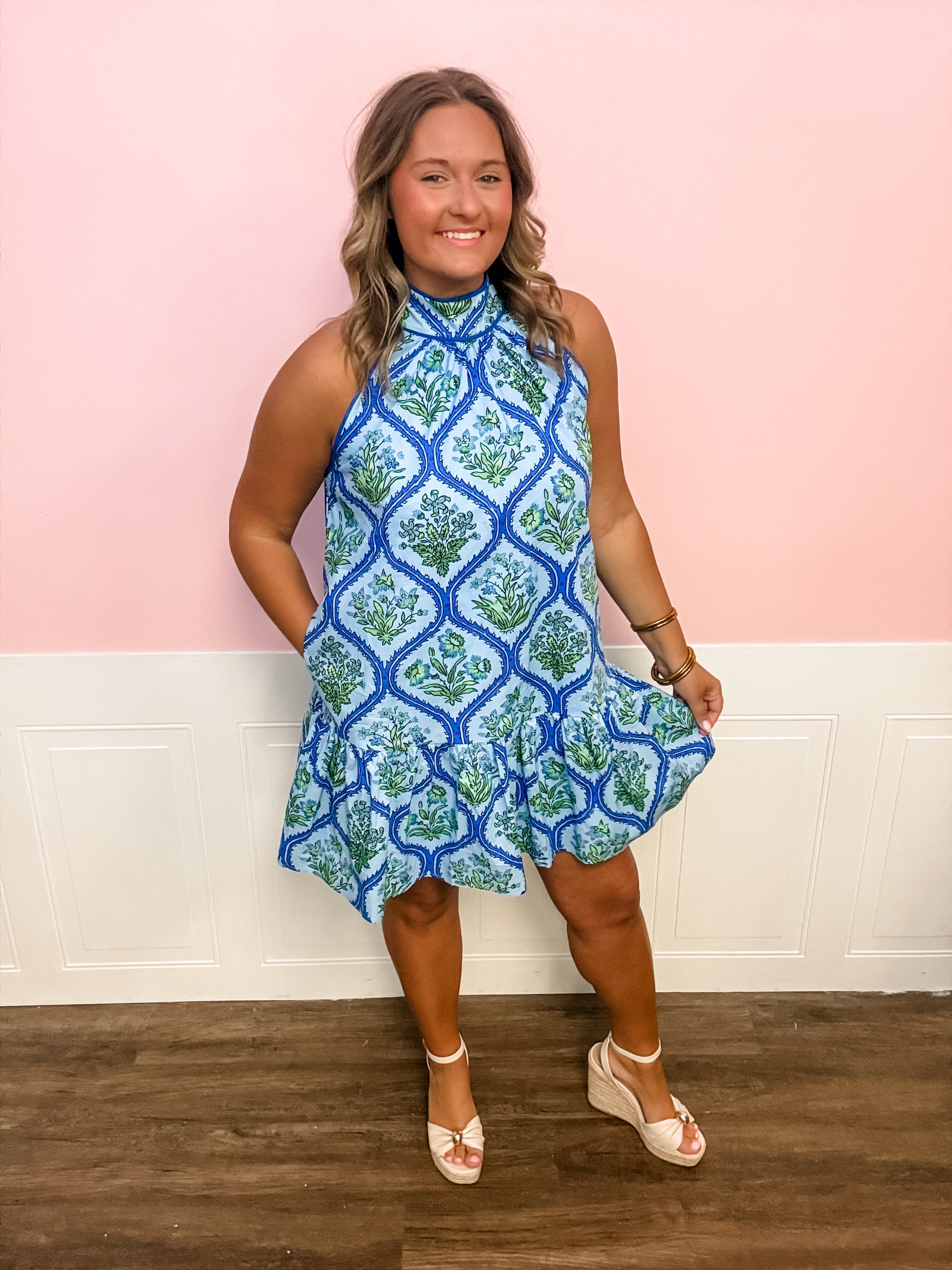 Bluebell Garden Halter Dress - Just a Small Town Girl