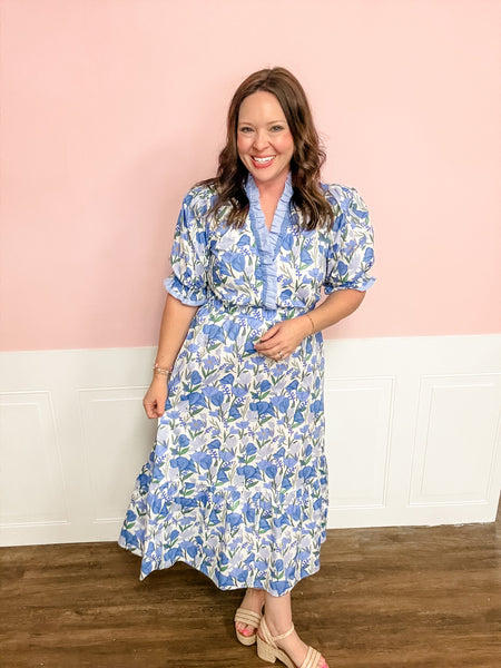 Bluebell Meadow Ruffle Dress - Just a Small Town Girl