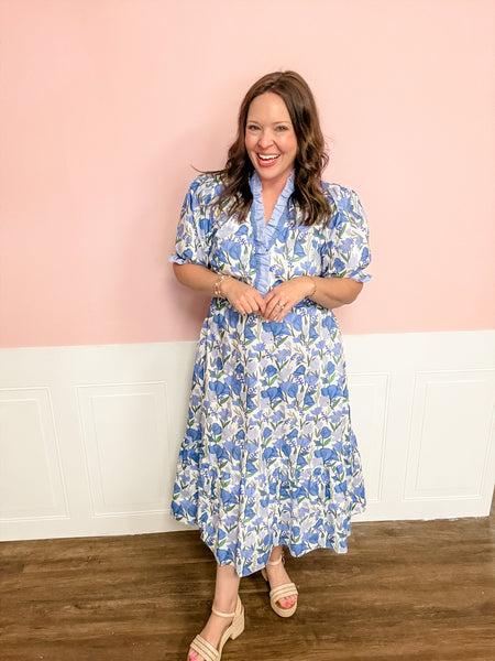 Bluebell Meadow Ruffle Dress - Just a Small Town Girl