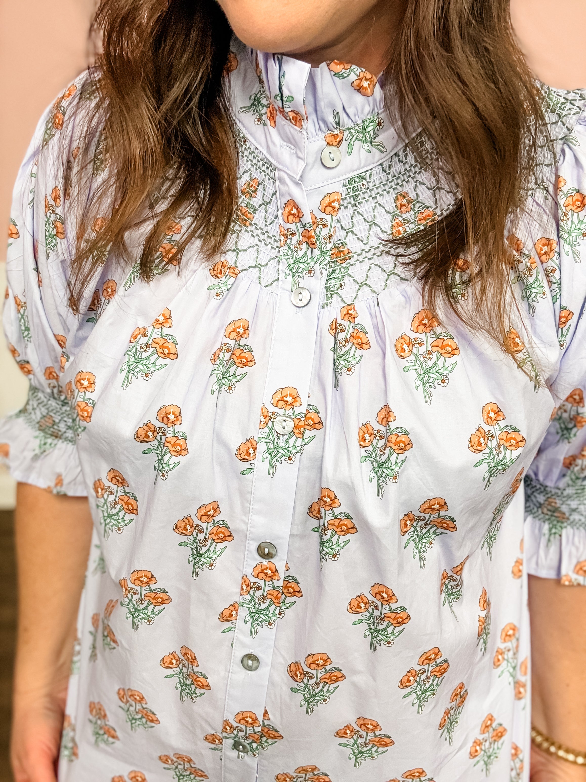 Bluebell Meadow Smocked Blouse - Just a Small Town Girl