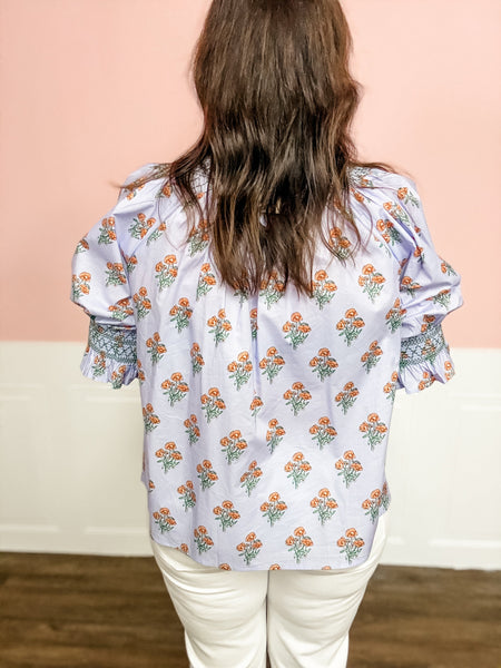 Bluebell Meadow Smocked Blouse - Just a Small Town Girl