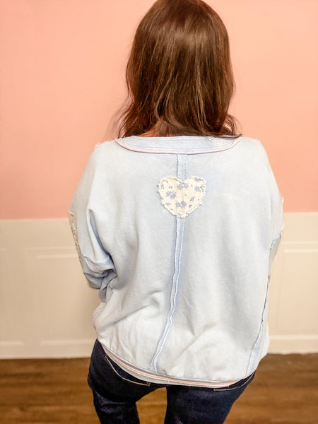 Bluebell Patchwork Pullover - Just a Small Town Girl