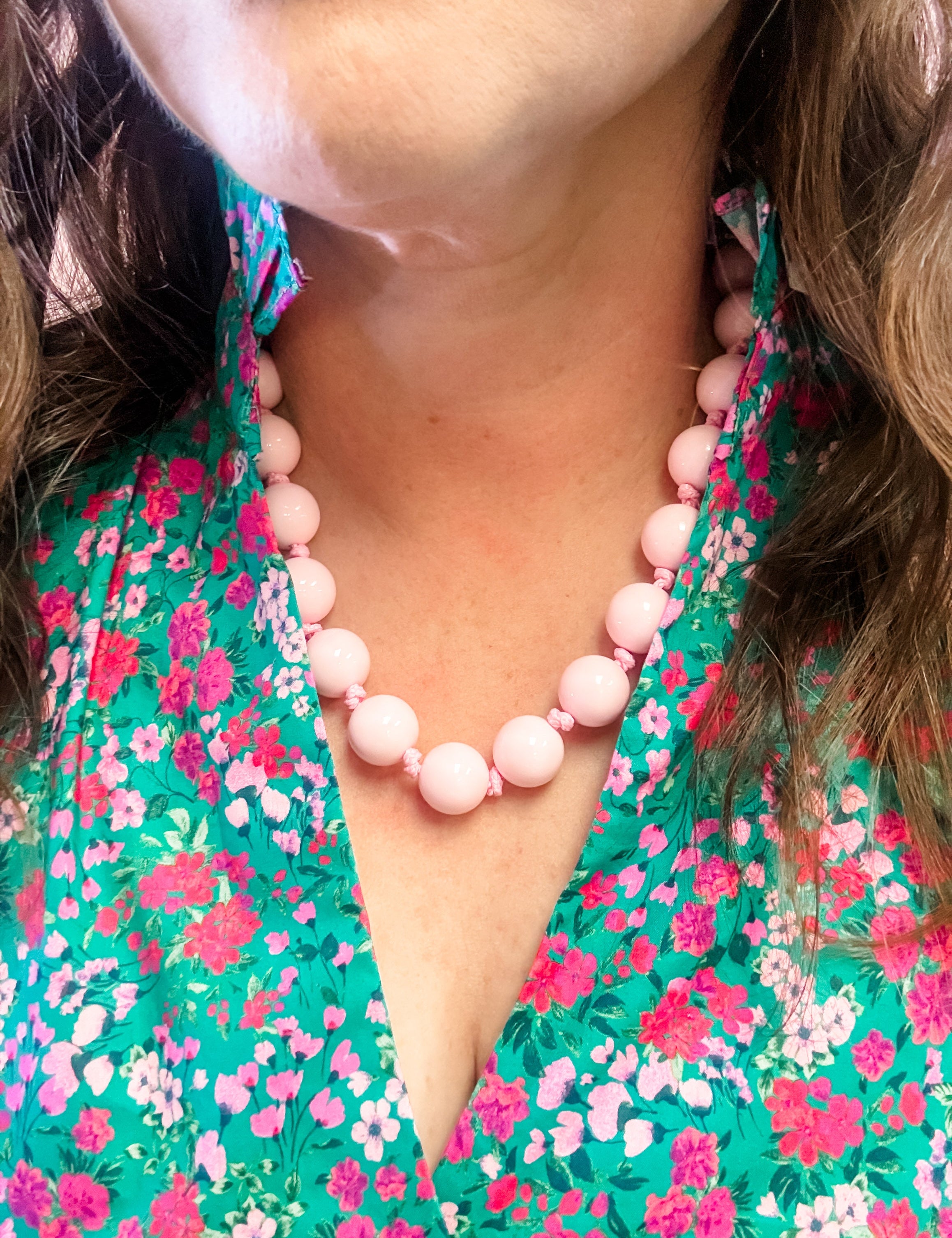 Blush Babe Beaded Necklace - Just a Small Town Girl