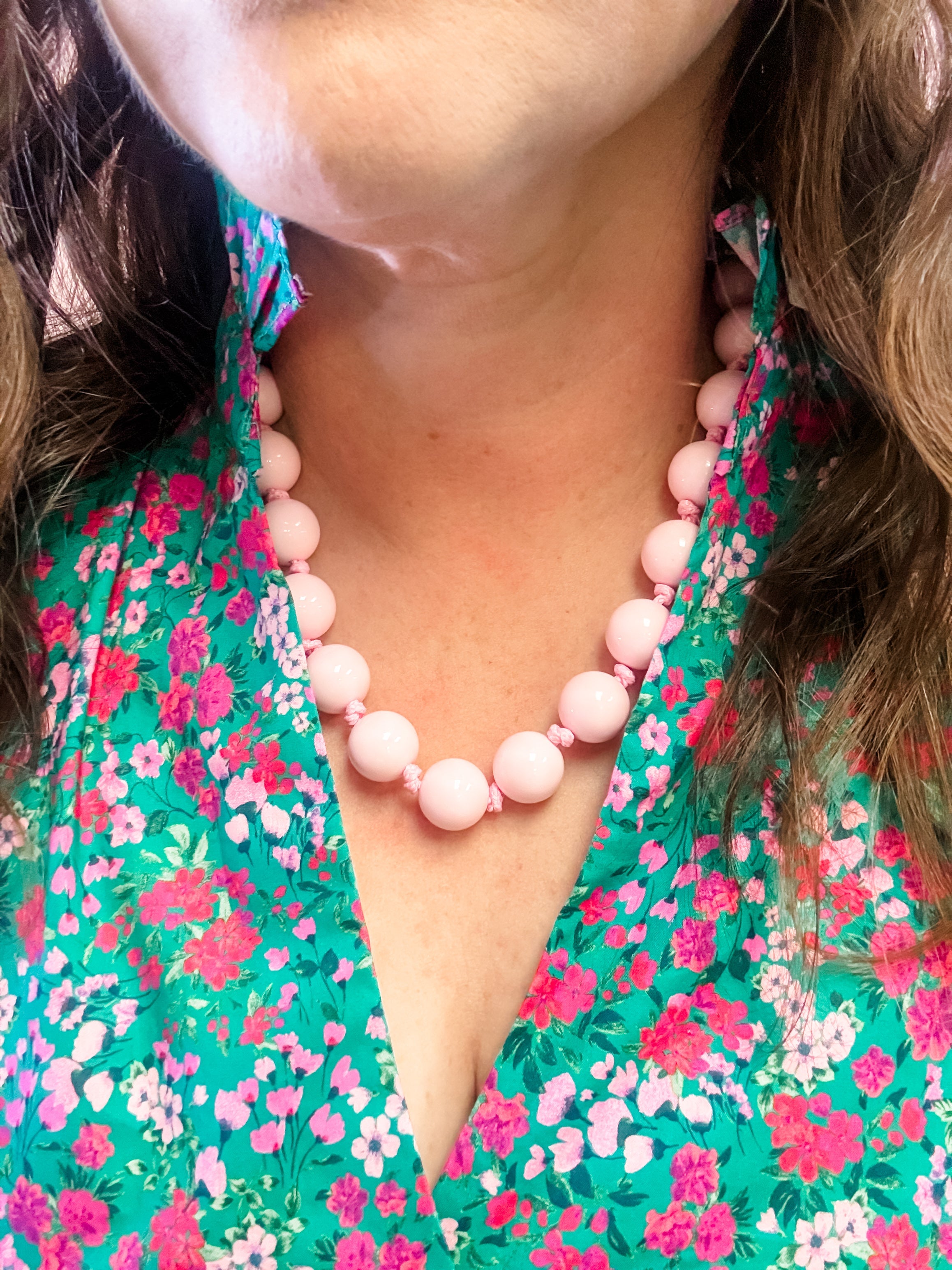 Blush Babe Beaded Necklace - Just a Small Town Girl