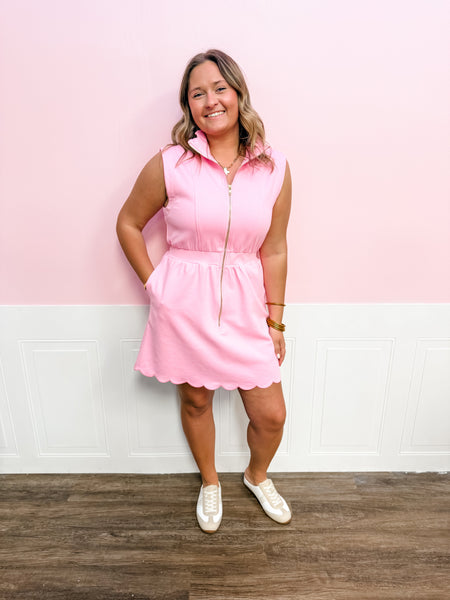 Blush & Go Zip - Front Dress - Just a Small Town Girl