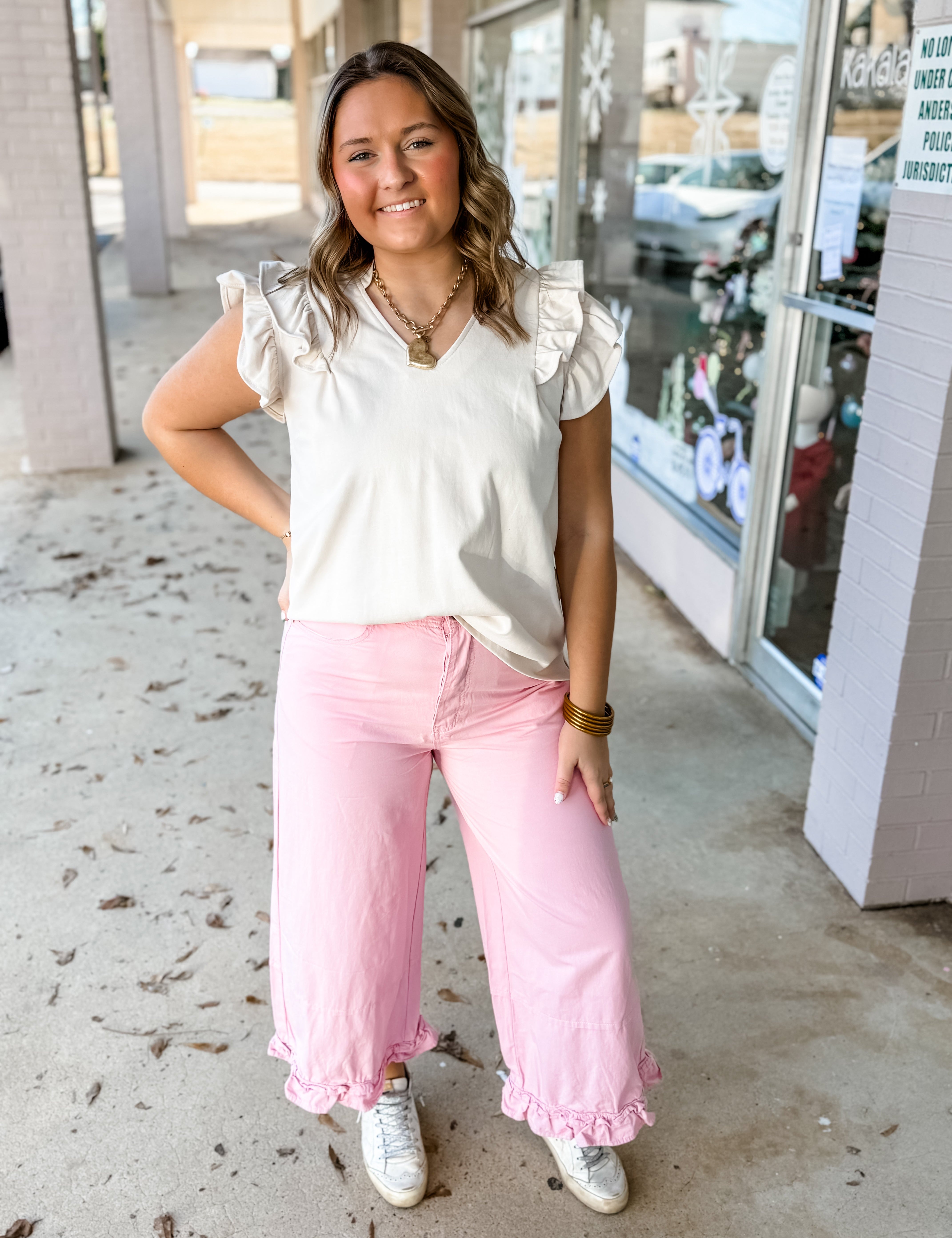 Blush Petal Ruffle Pants - Just a Small Town Girl