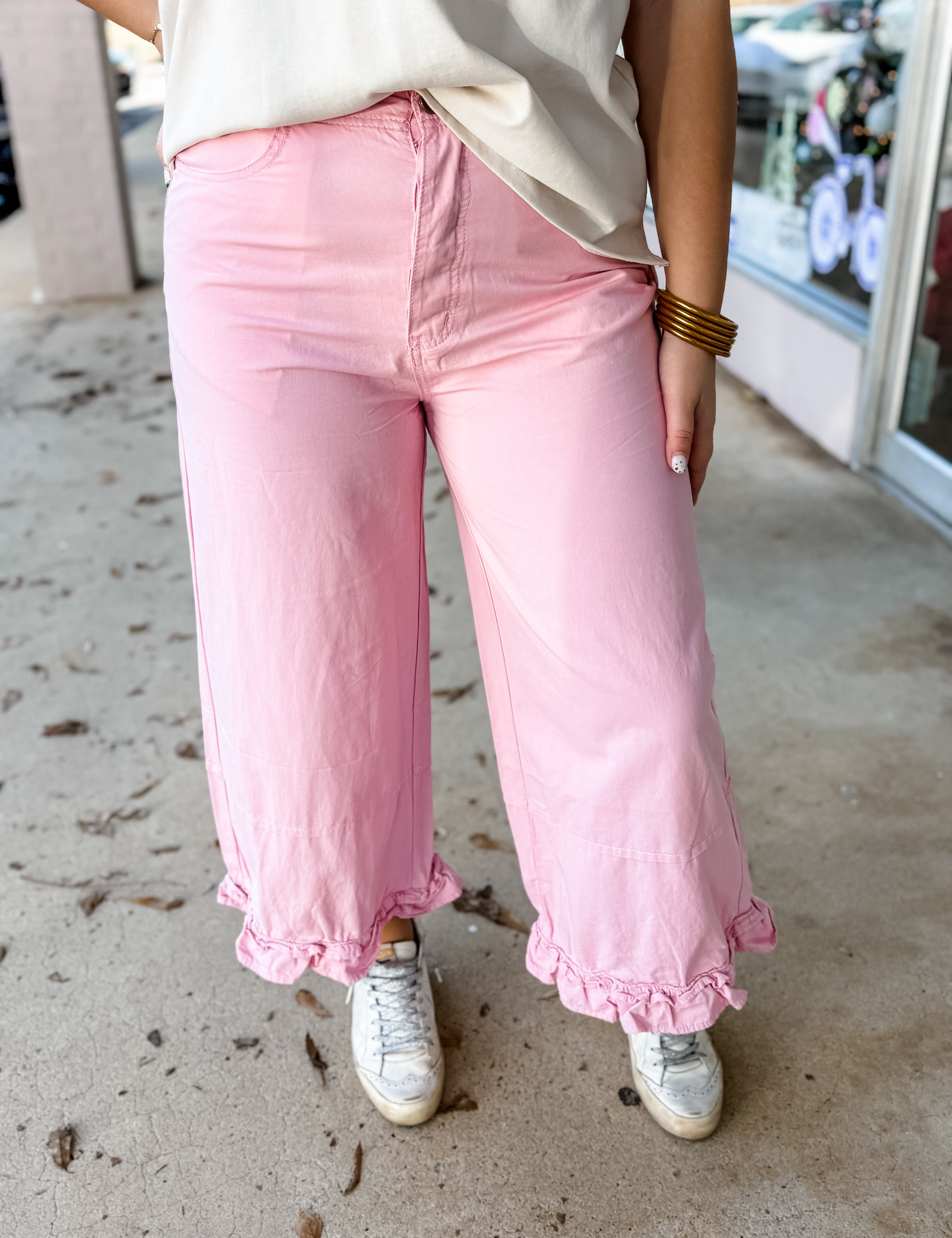 Blush Petal Ruffle Pants - Just a Small Town Girl