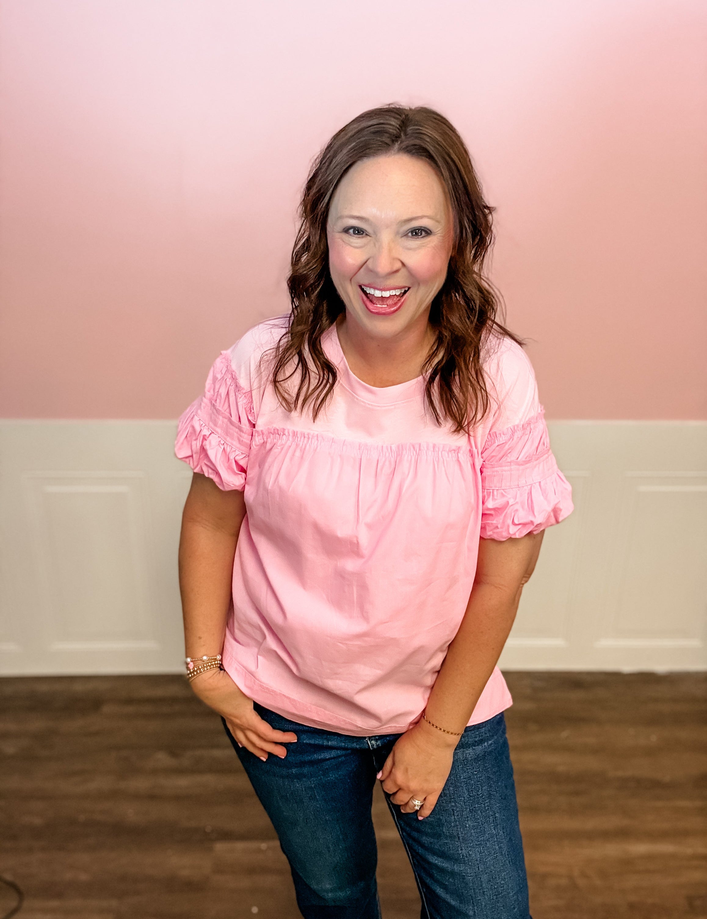 Blush Ruffle Top - Just a Small Town Girl