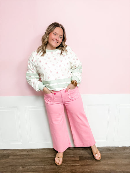 Blush Scallop Pocket Crop Pants - Just a Small Town Girl