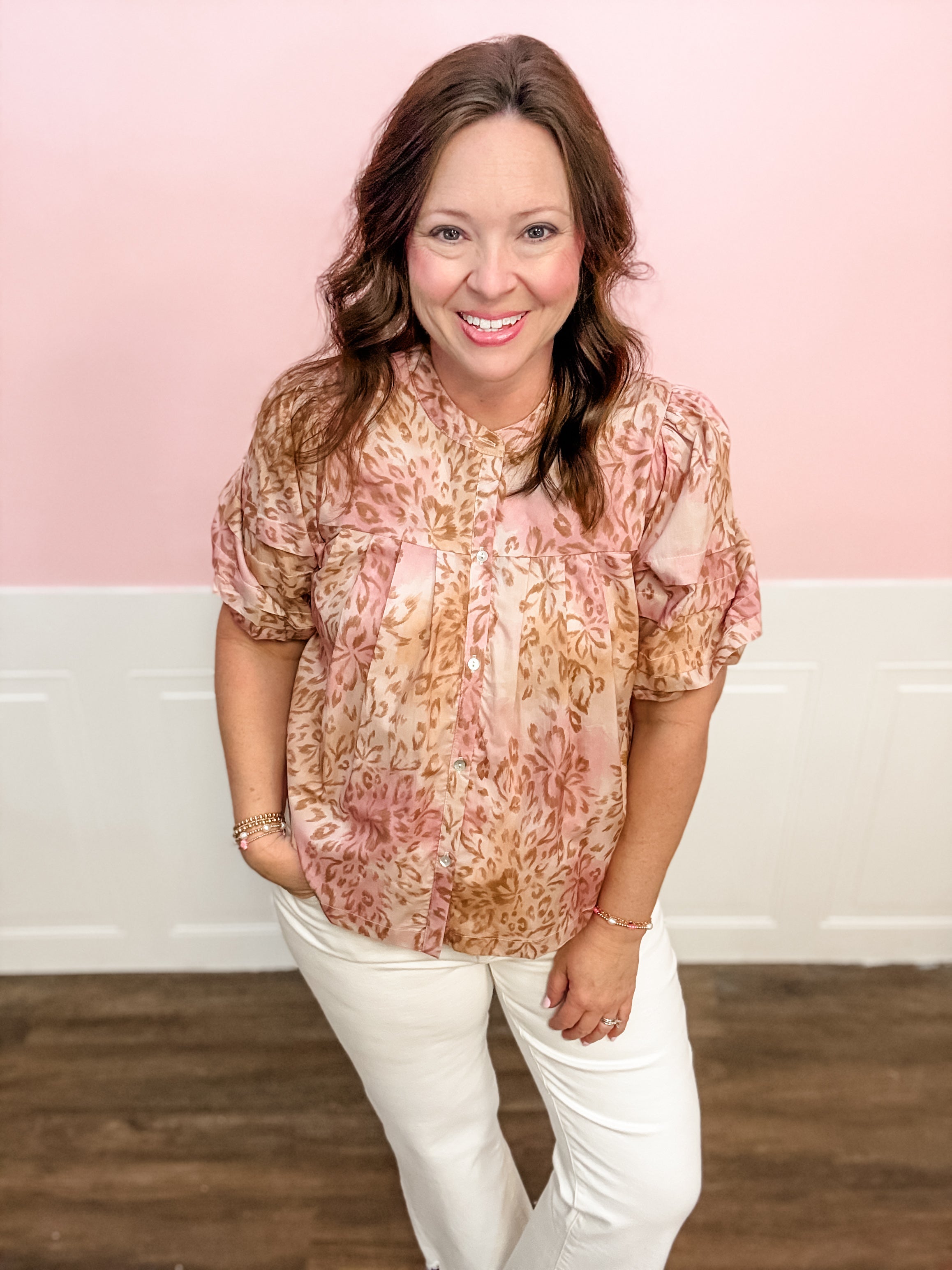 Blush Wildflower Peplum Top - Just a Small Town Girl