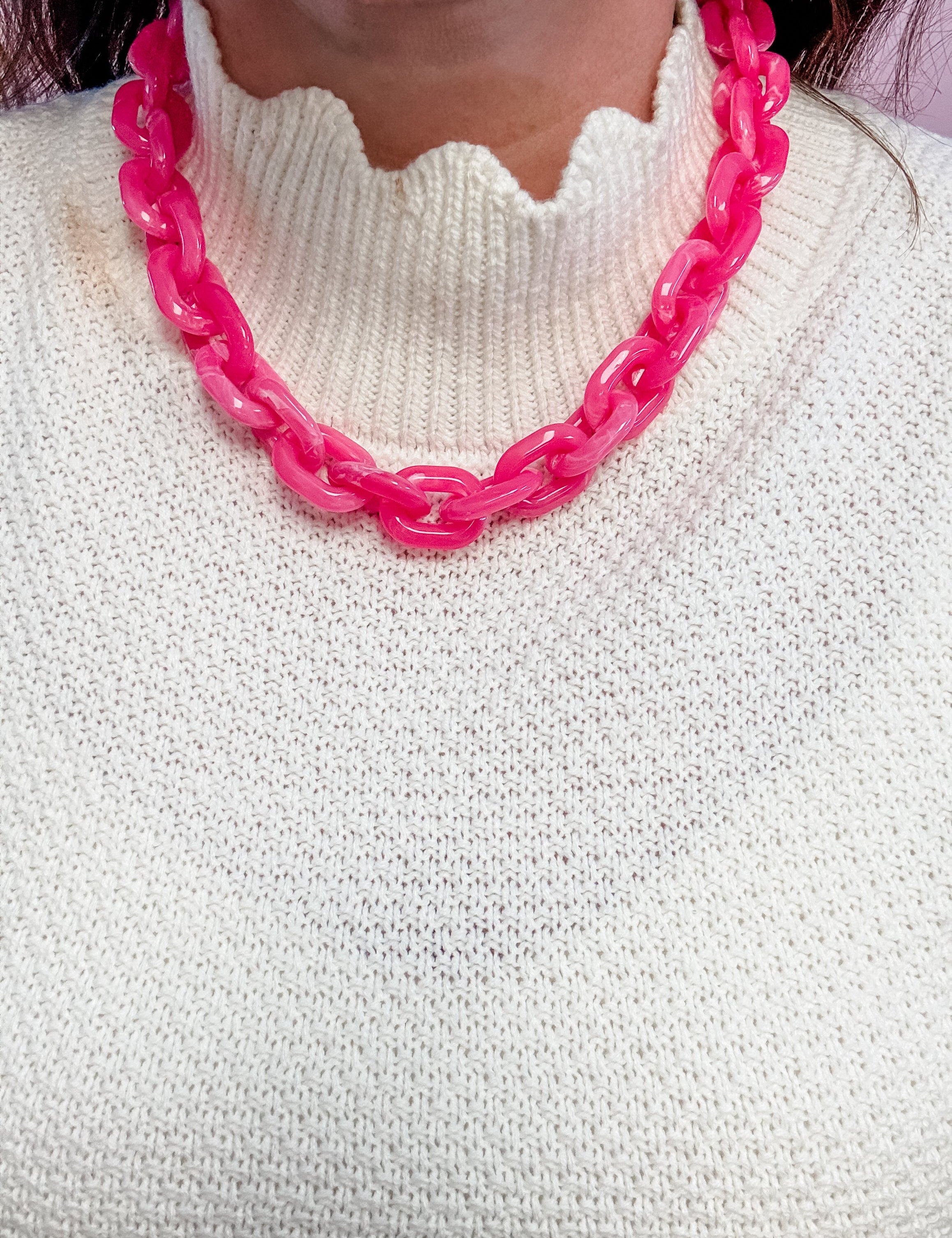 Bubblegum Bold Chain Necklace - Just a Small Town Girl