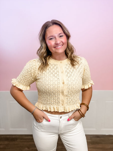 Buttercup Bloom Lace Cardigan - Just a Small Town Girl