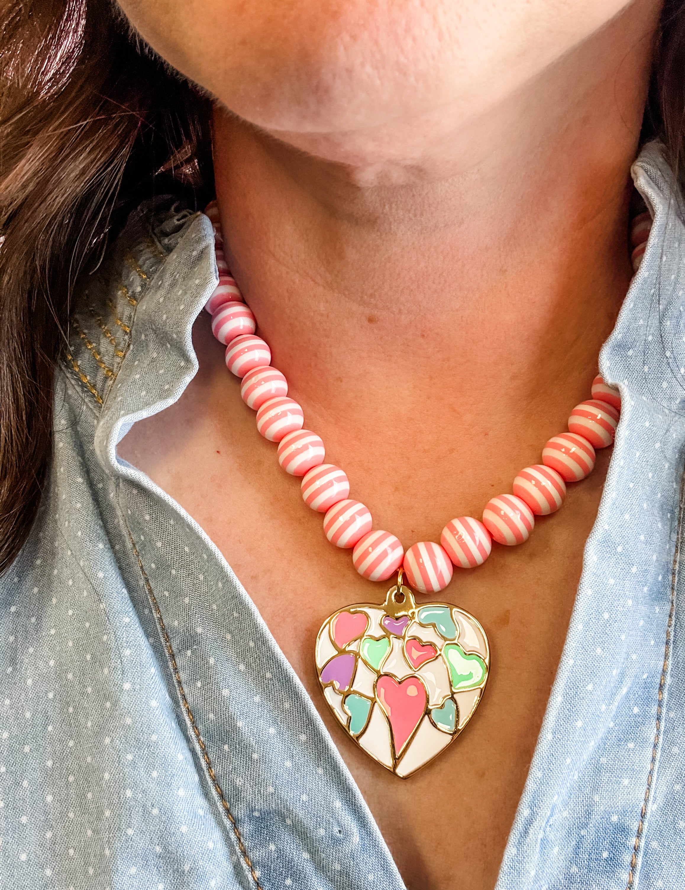 Candy Hearts Necklace - Just a Small Town Girl