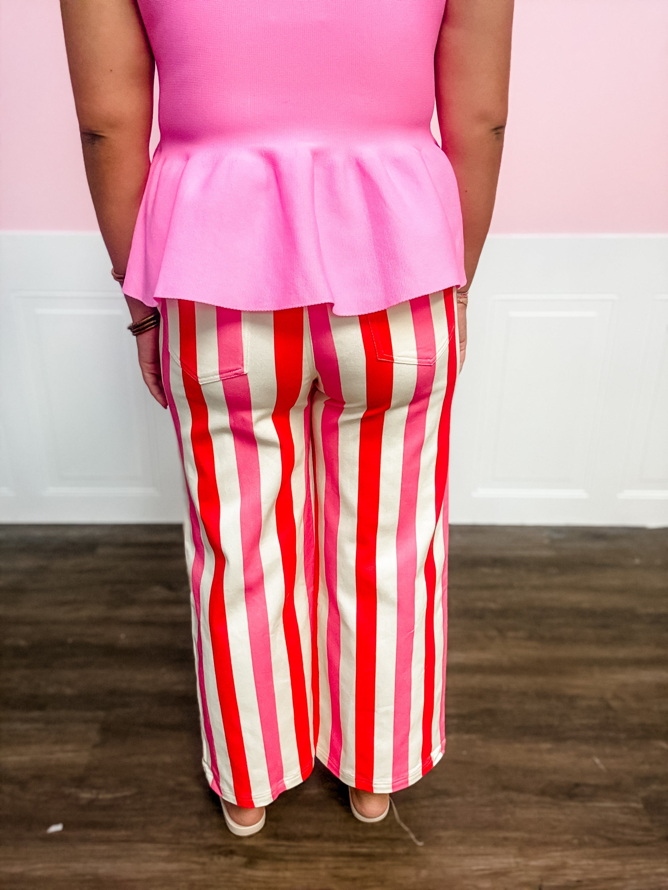 Candy Stripe Statement Pants - Just a Small Town Girl