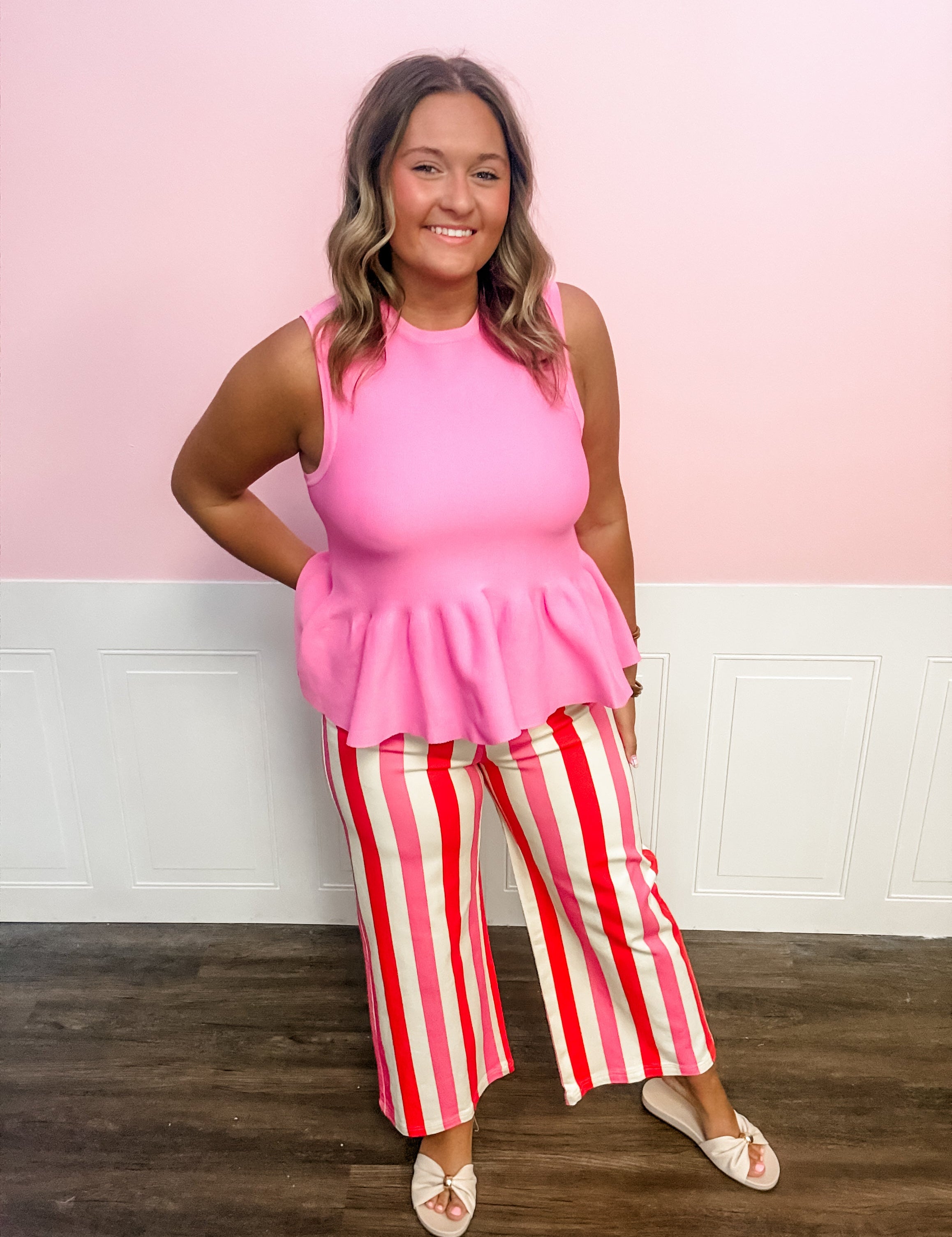Candy Stripe Statement Pants - Just a Small Town Girl