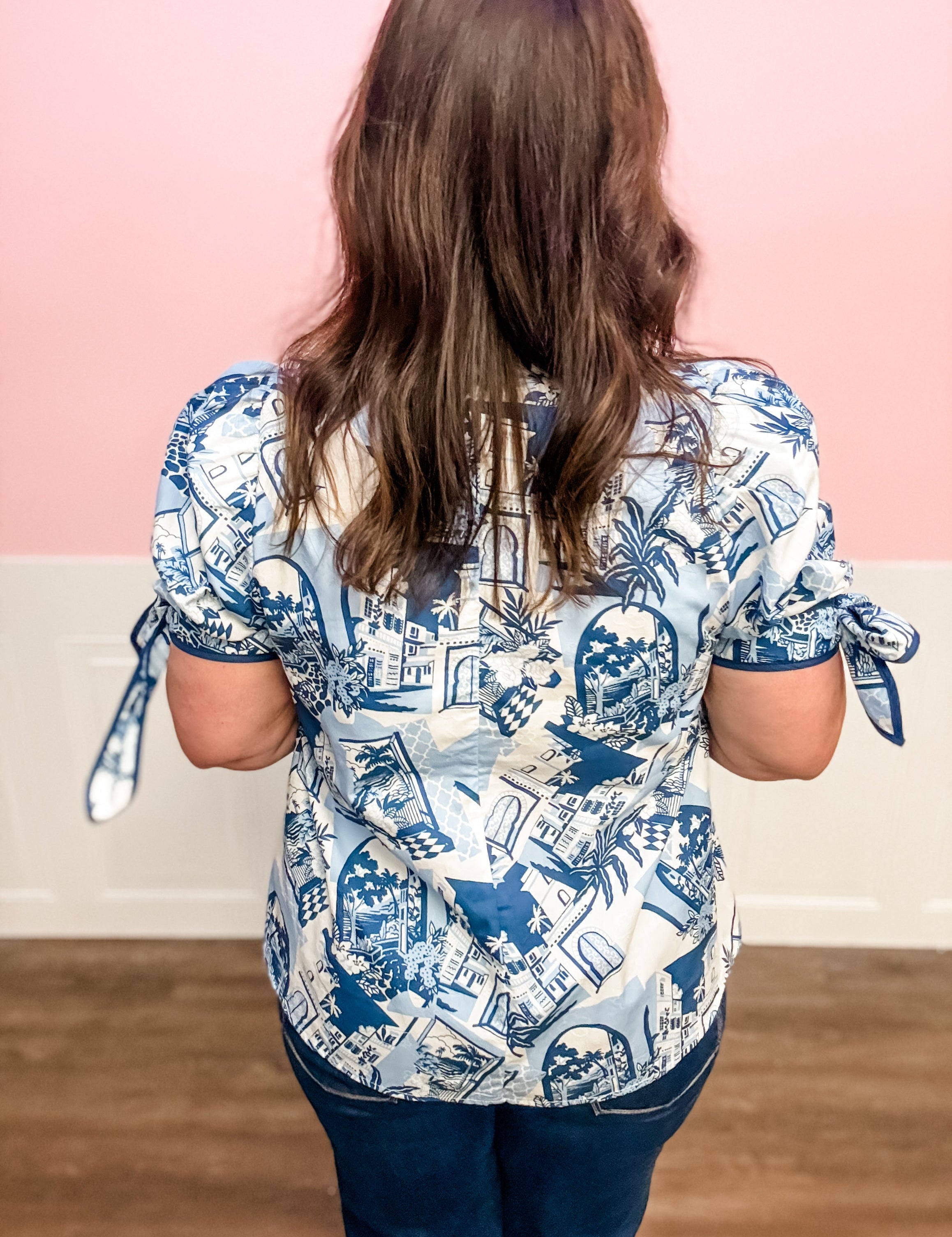 Capri Coast Printed Top - Just a Small Town Girl