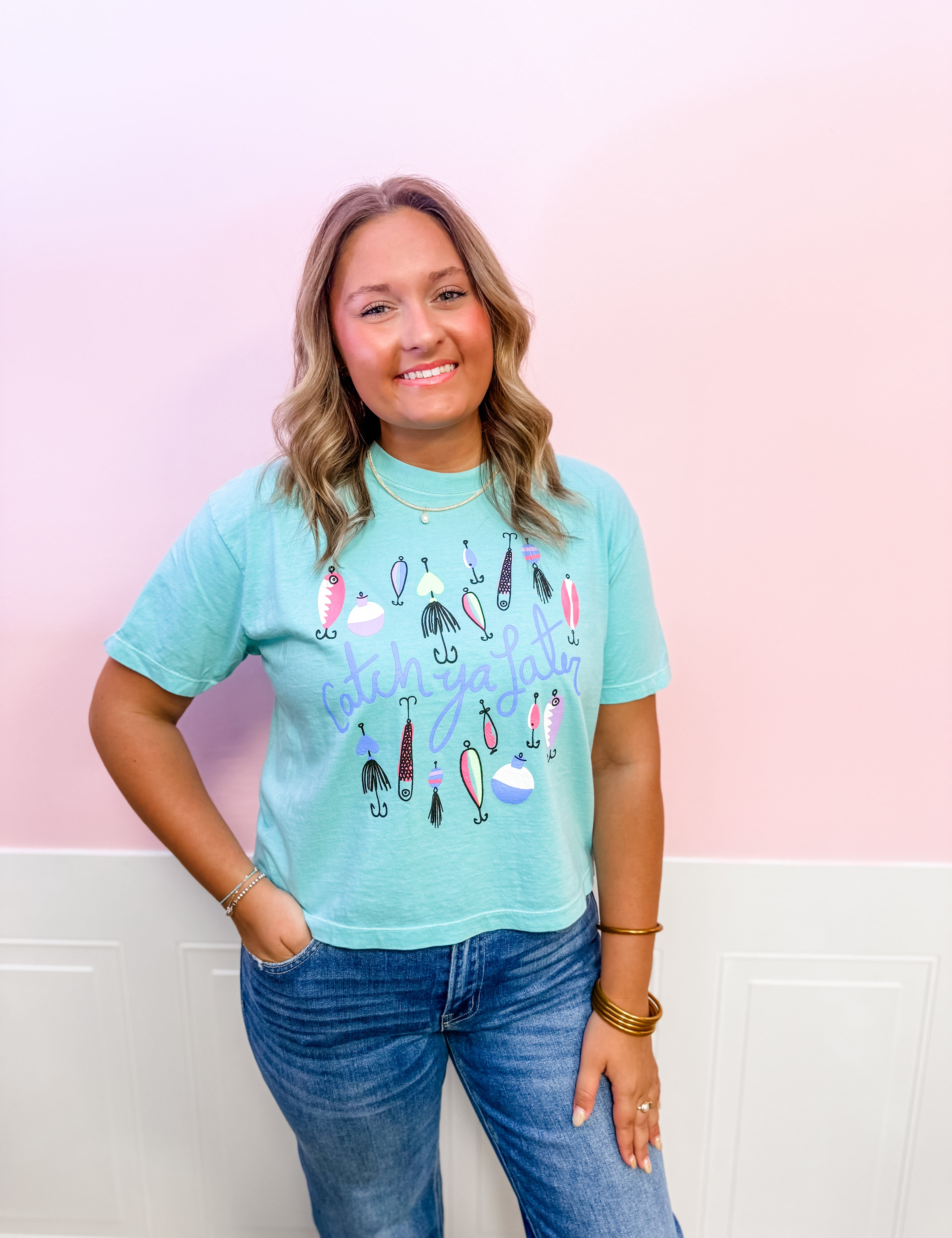 Catch Ya Later Crop Tee - Just a Small Town Girl