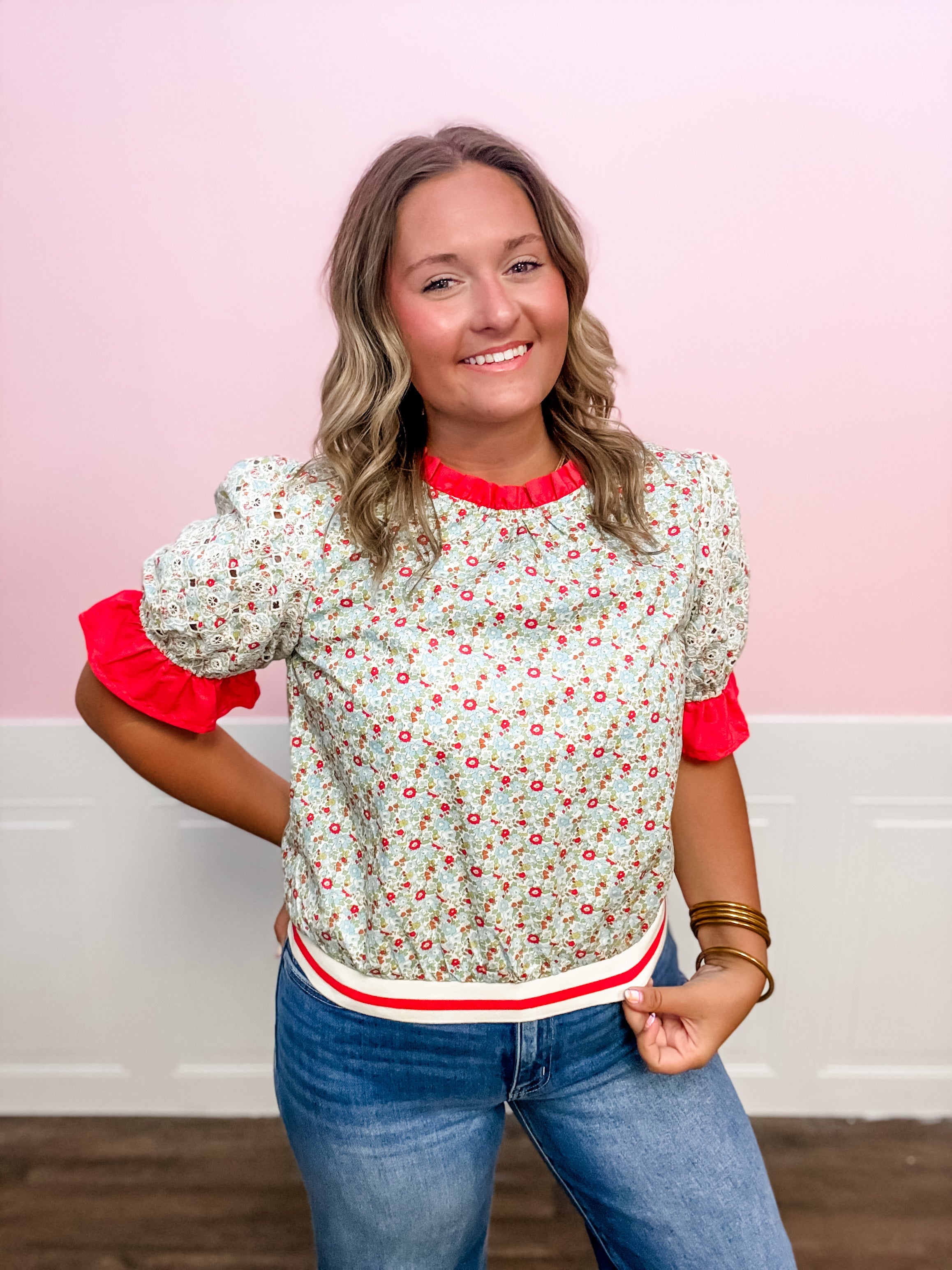 Cherry Blossom Breeze Top - Just a Small Town Girl