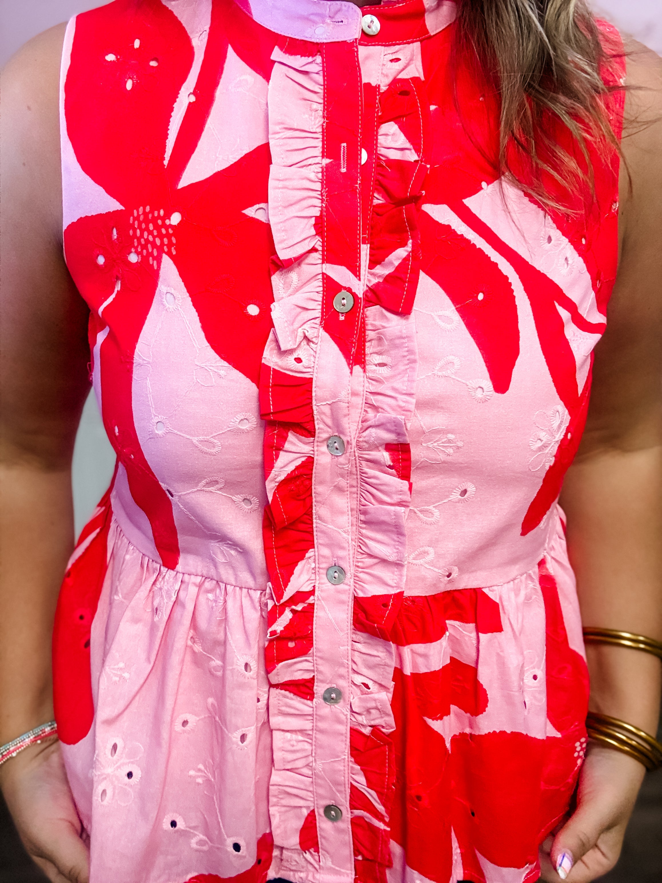 Cherry Pop Ruffle Top - Just a Small Town Girl