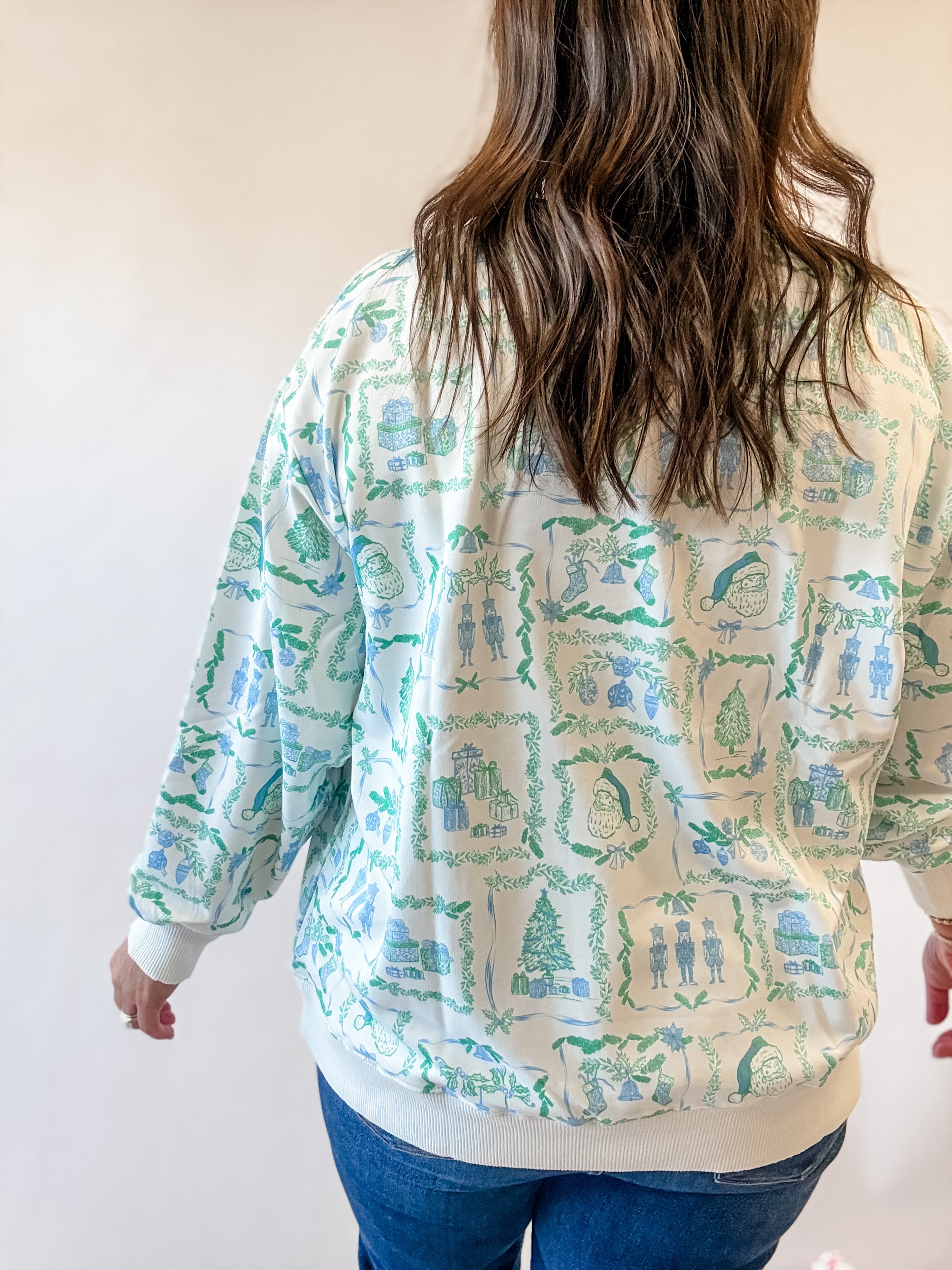Christmas Traditions Toile Sweatshirt - Just a Small Town Girl