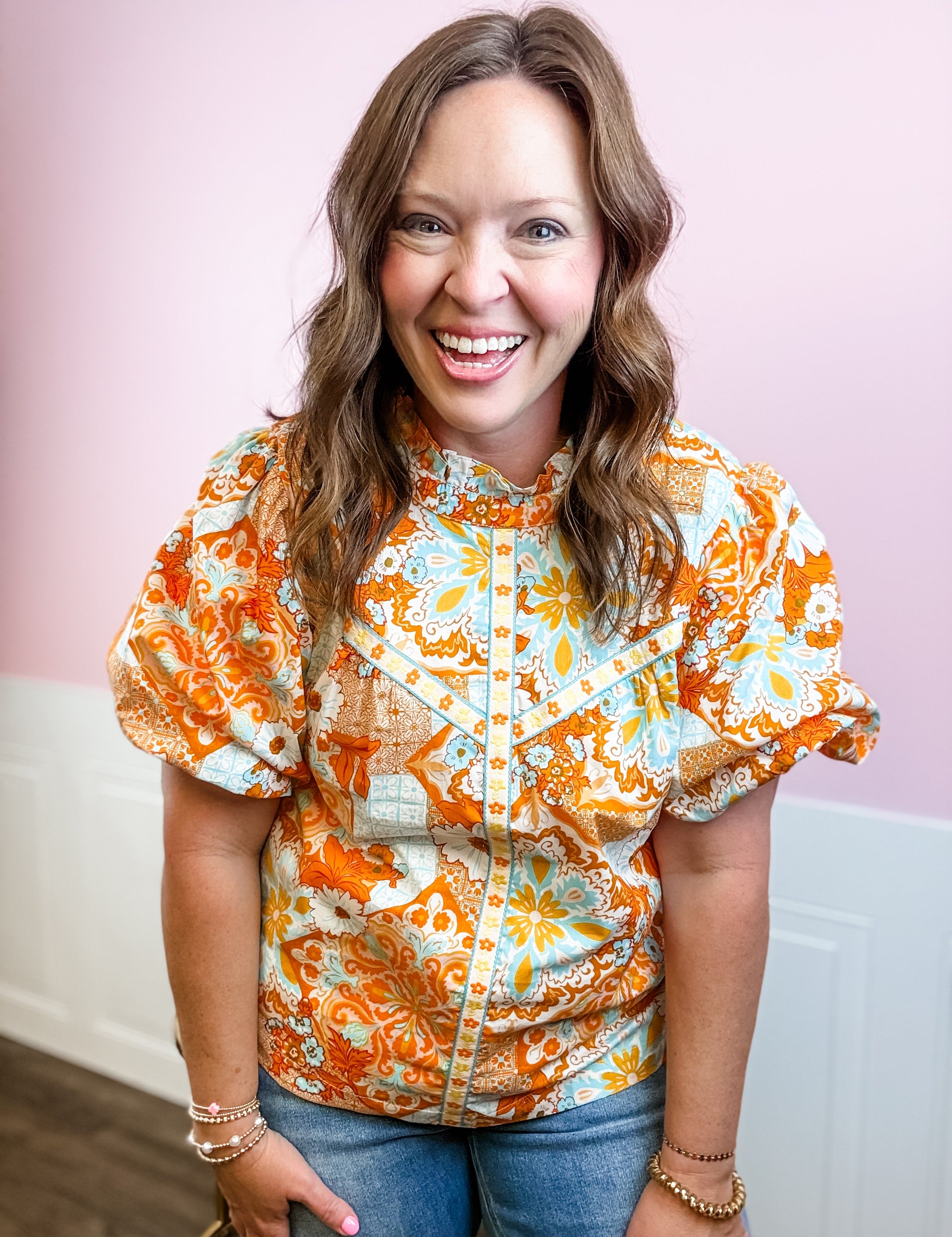 Citrus Bloom Blouse - Just a Small Town Girl