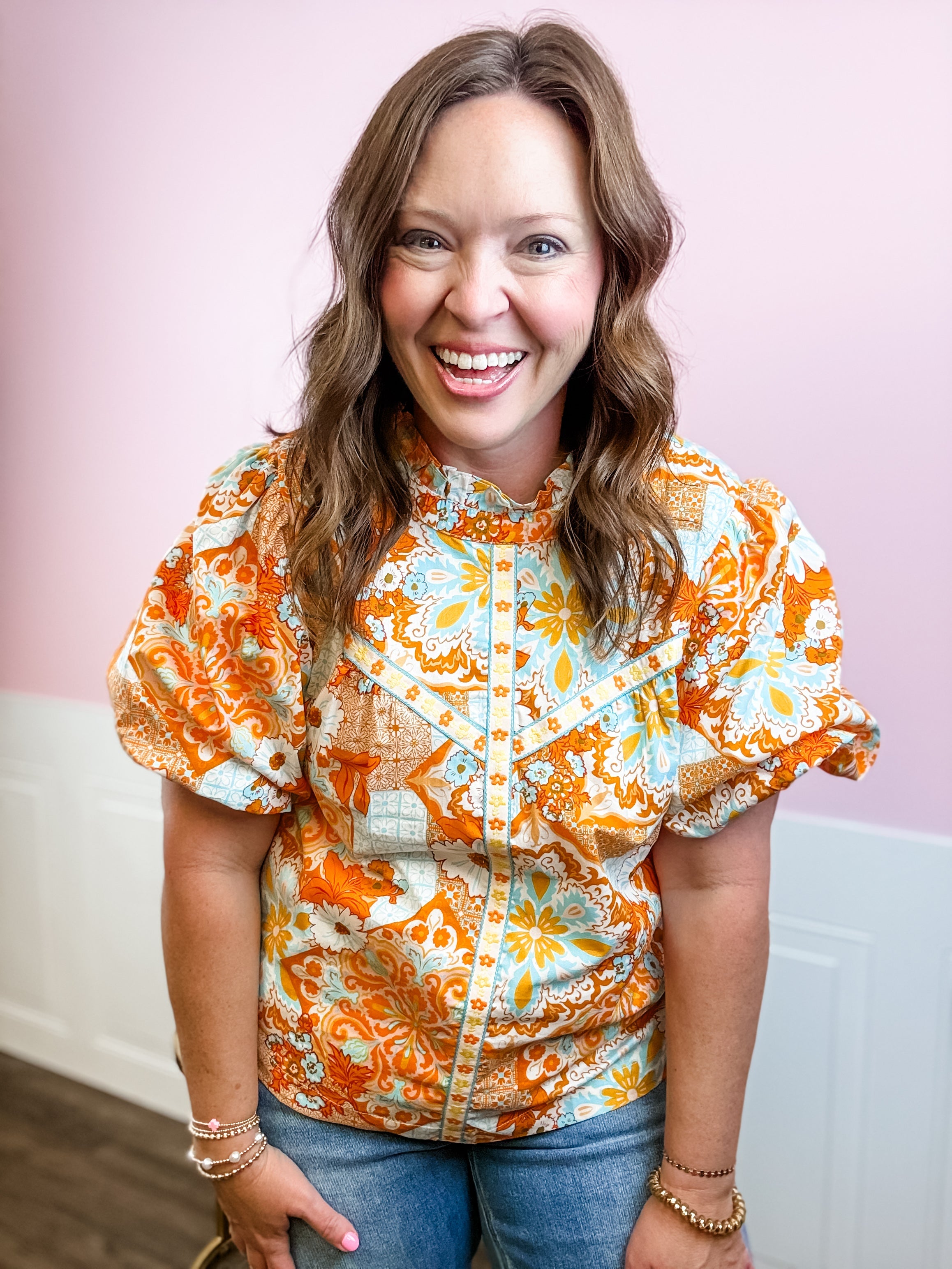 Citrus Bloom Blouse - Just a Small Town Girl