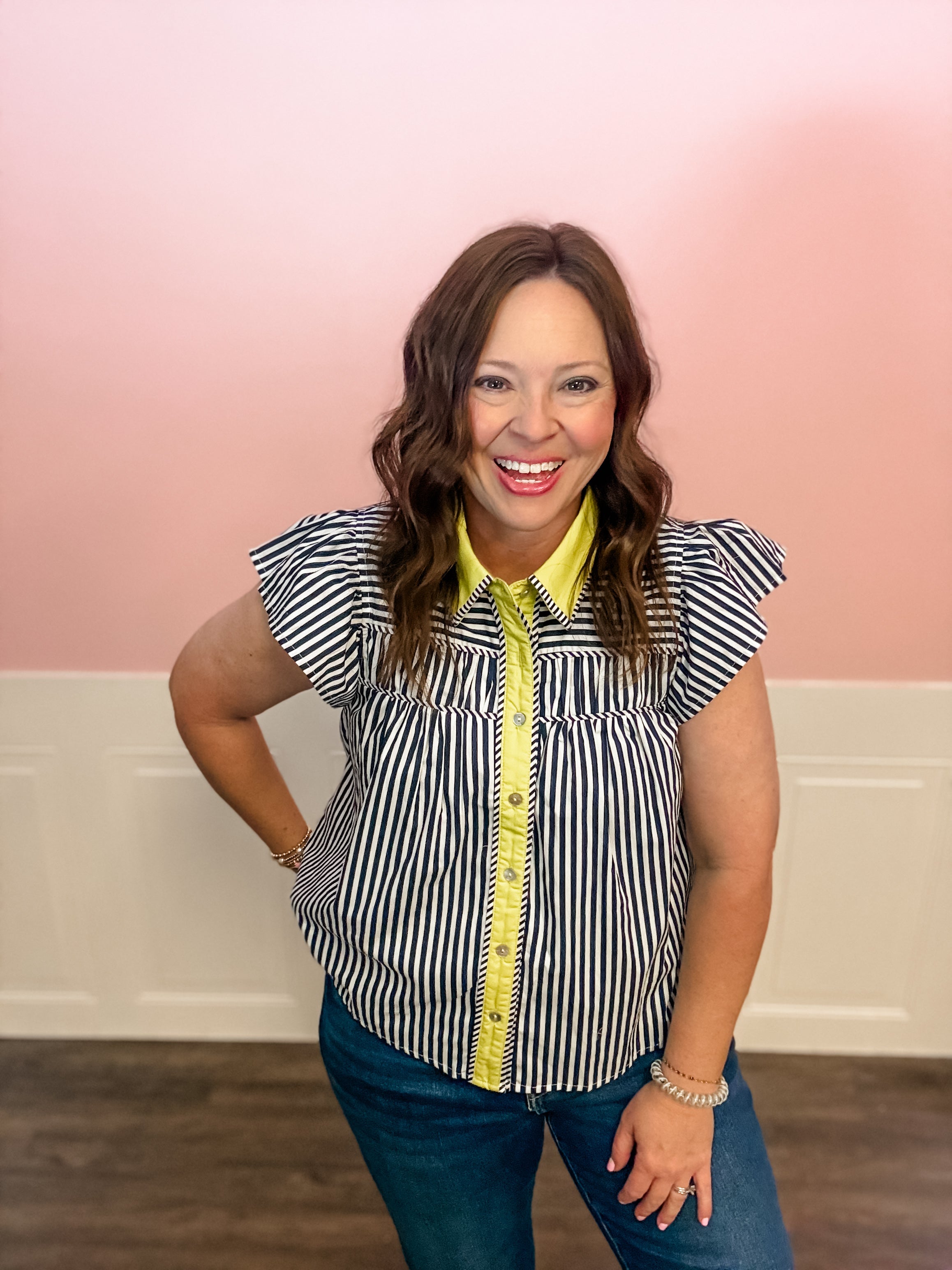City Chic Stripe Top - Just a Small Town Girl