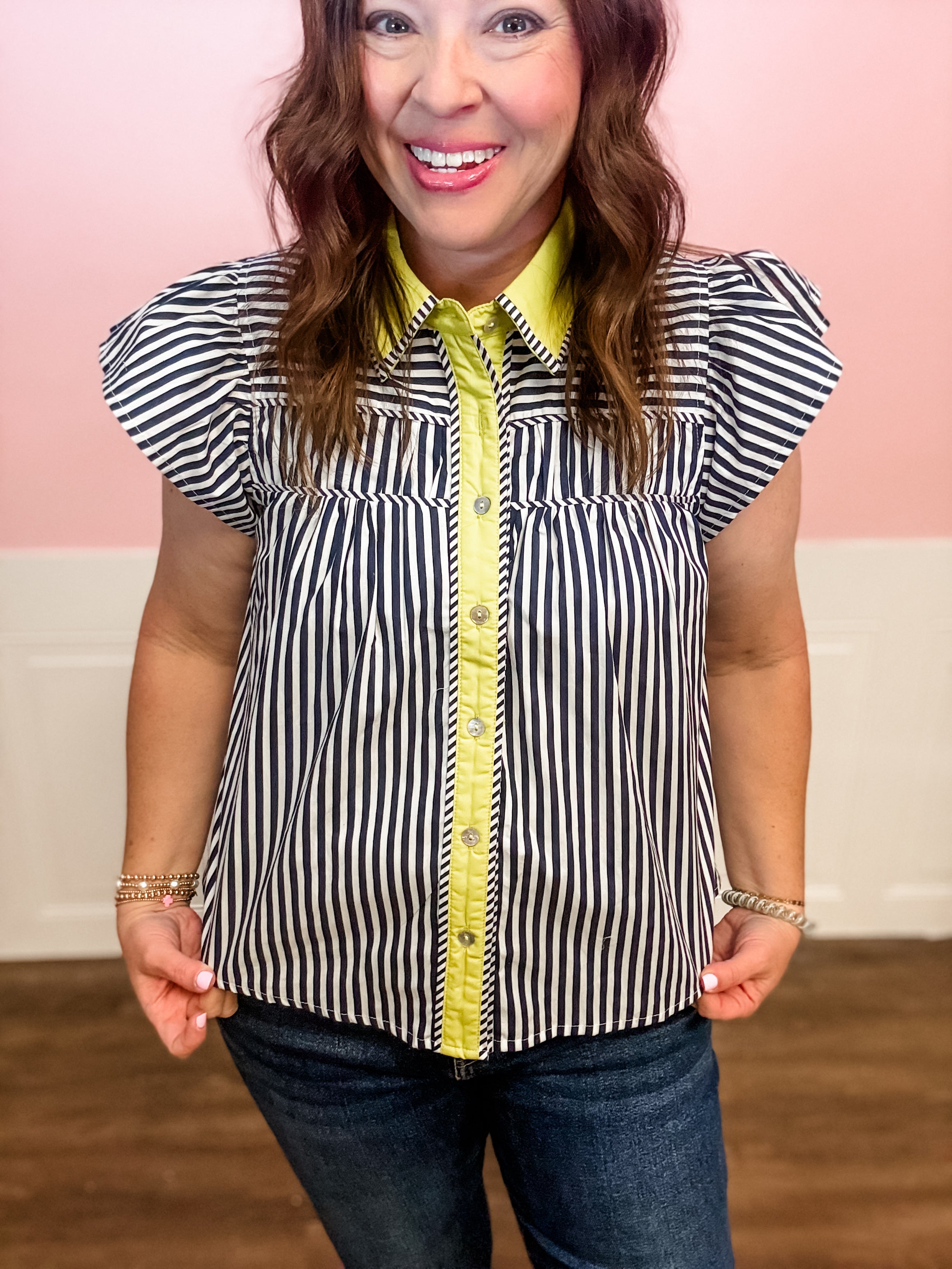 City Chic Stripe Top - Just a Small Town Girl