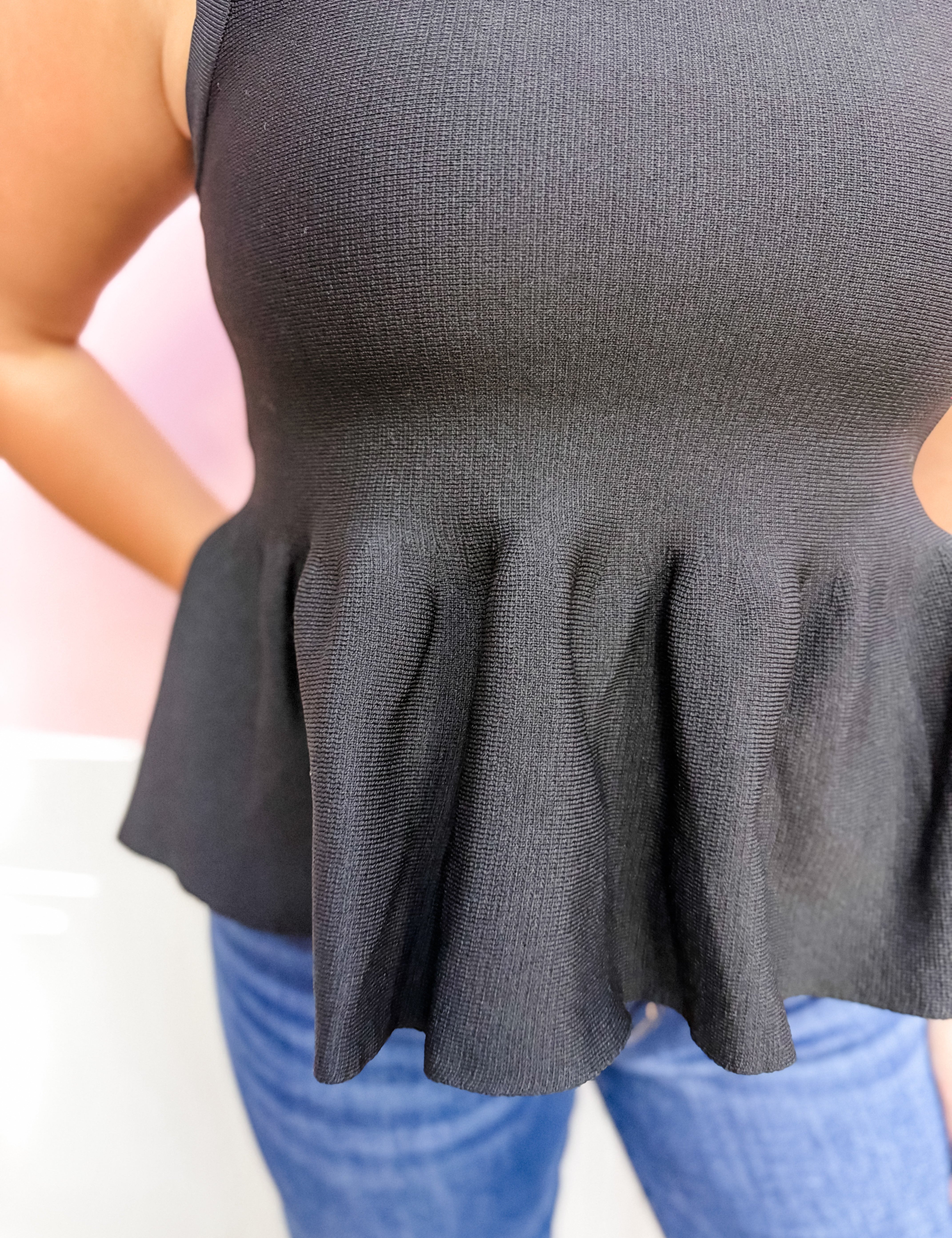 Classic Charm Peplum Knit Top - Just a Small Town Girl