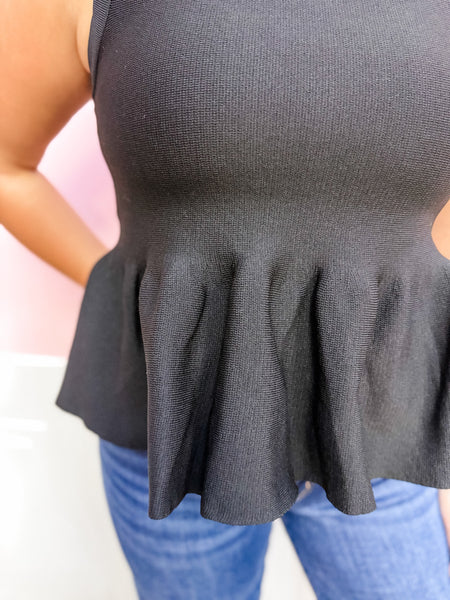 Classic Charm Peplum Knit Top - Just a Small Town Girl