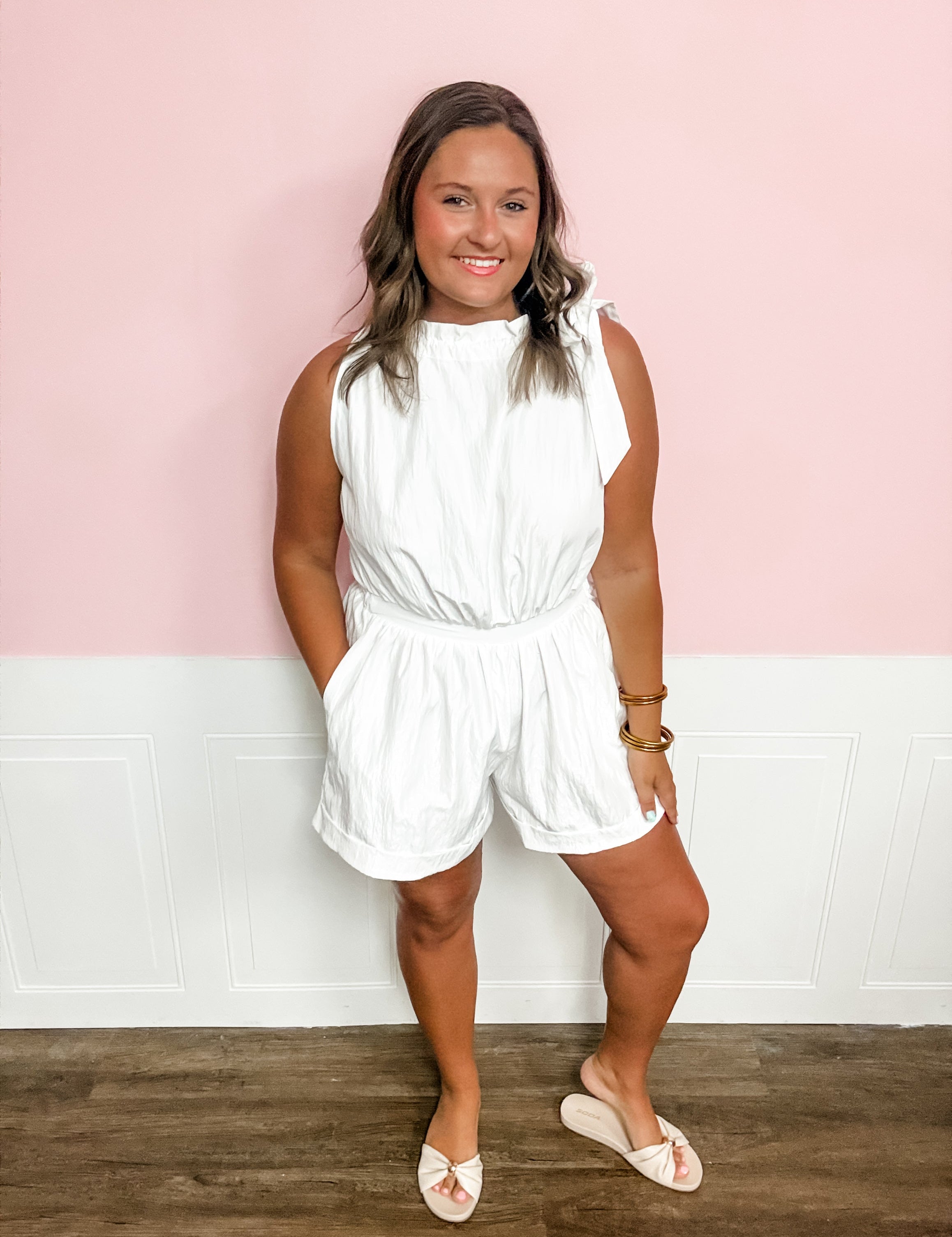Coastal Chic Romper - Just a Small Town Girl