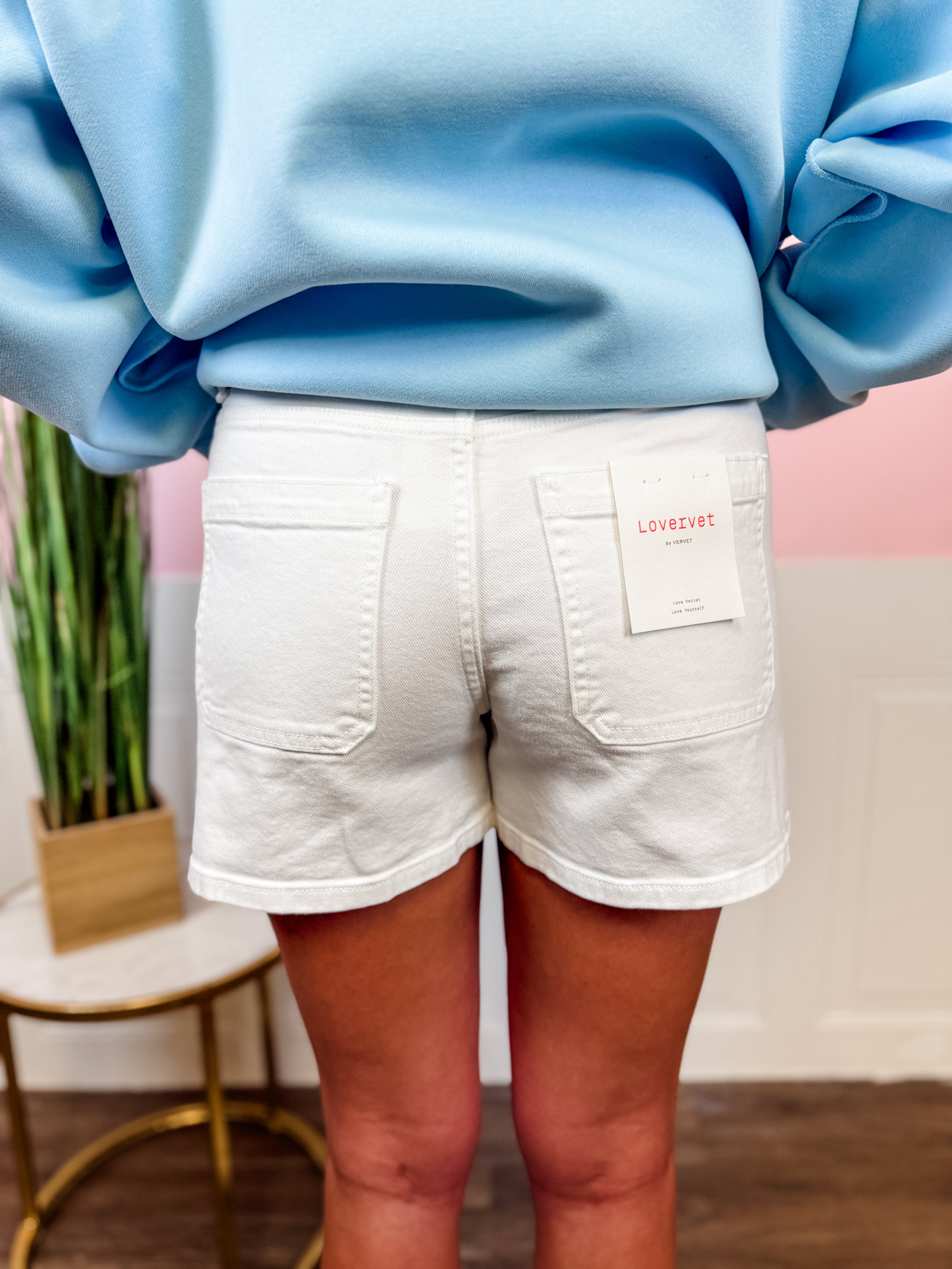 Coastal Confidence White Shorts - Just a Small Town Girl