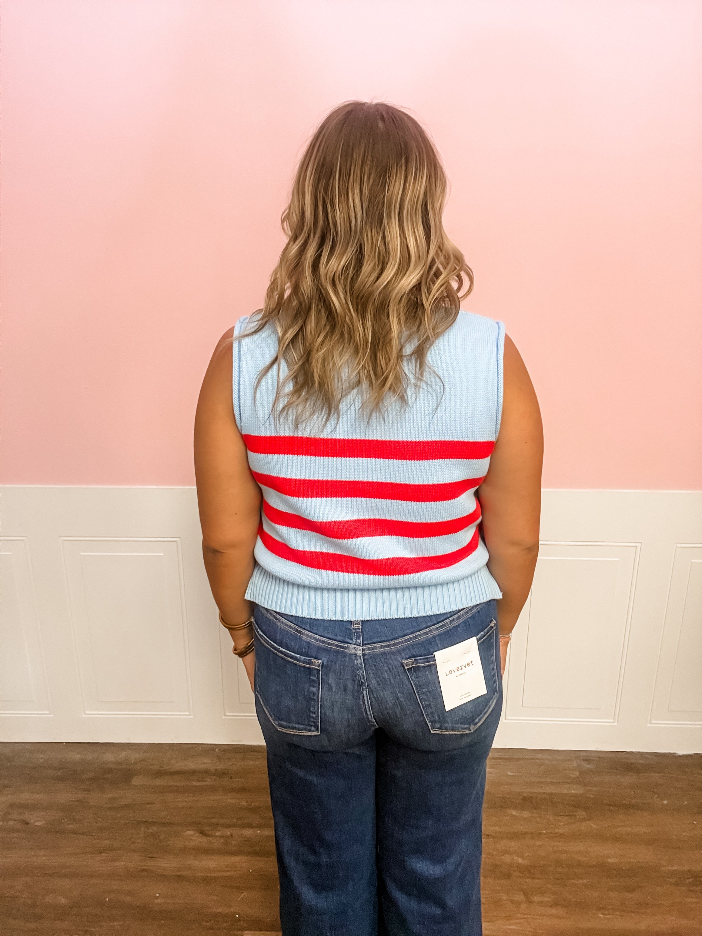 Coastal Fire Knit Tank - Just a Small Town Girl