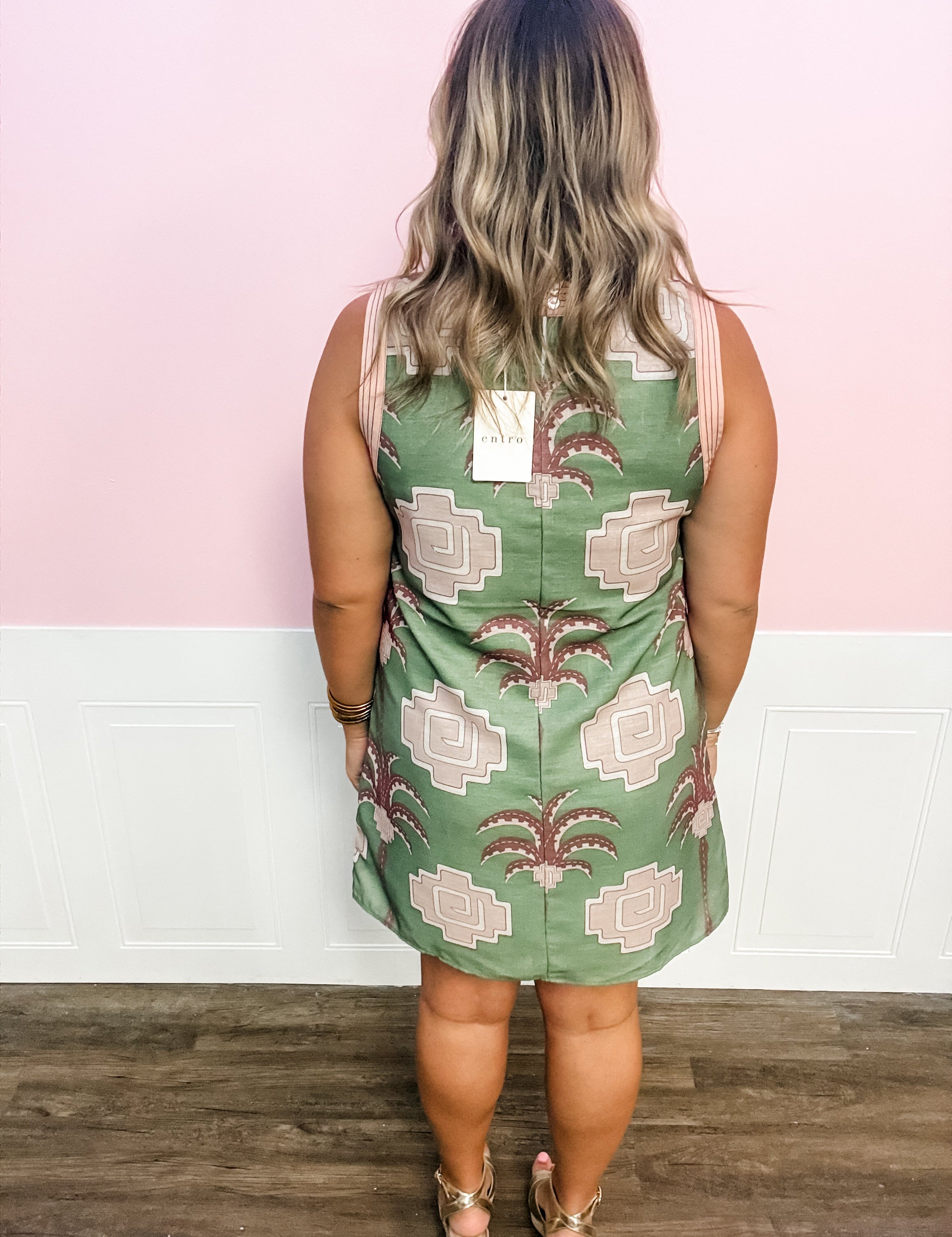 Coastal Palm Charm Dress - Just a Small Town Girl