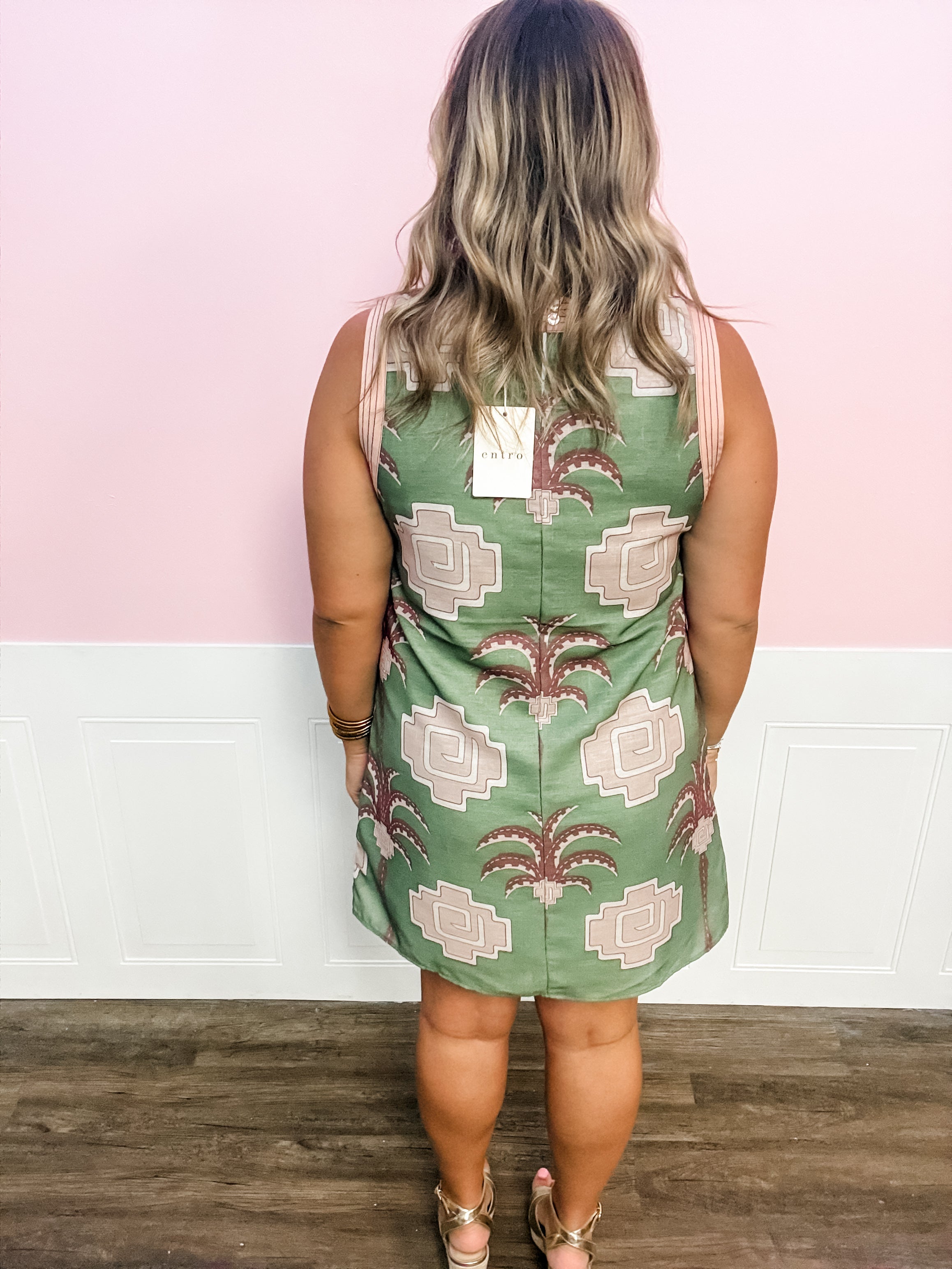 Coastal Palm Charm Dress - Just a Small Town Girl