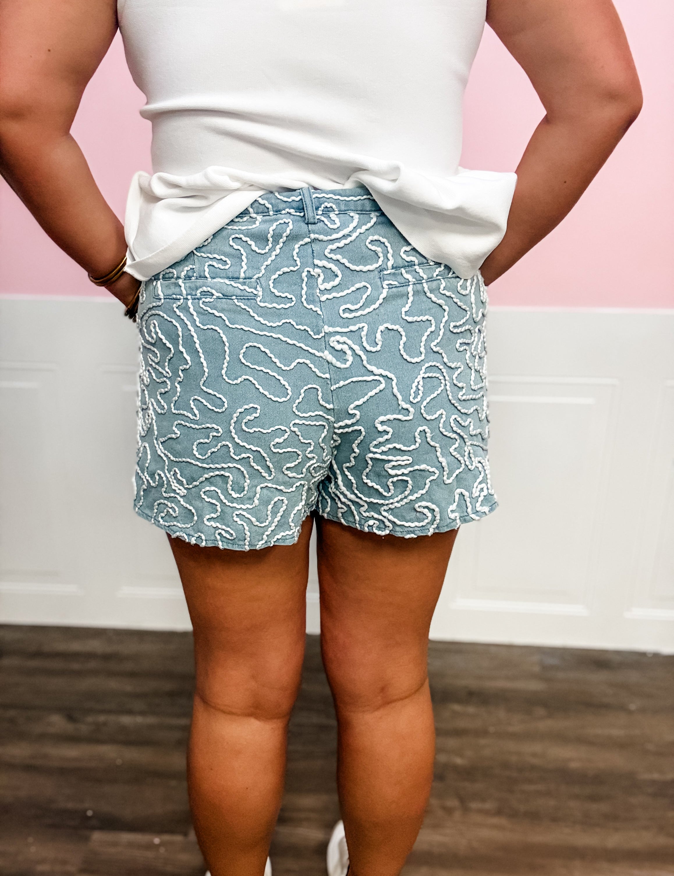 Coastal Whim Denim Skort - Just a Small Town Girl