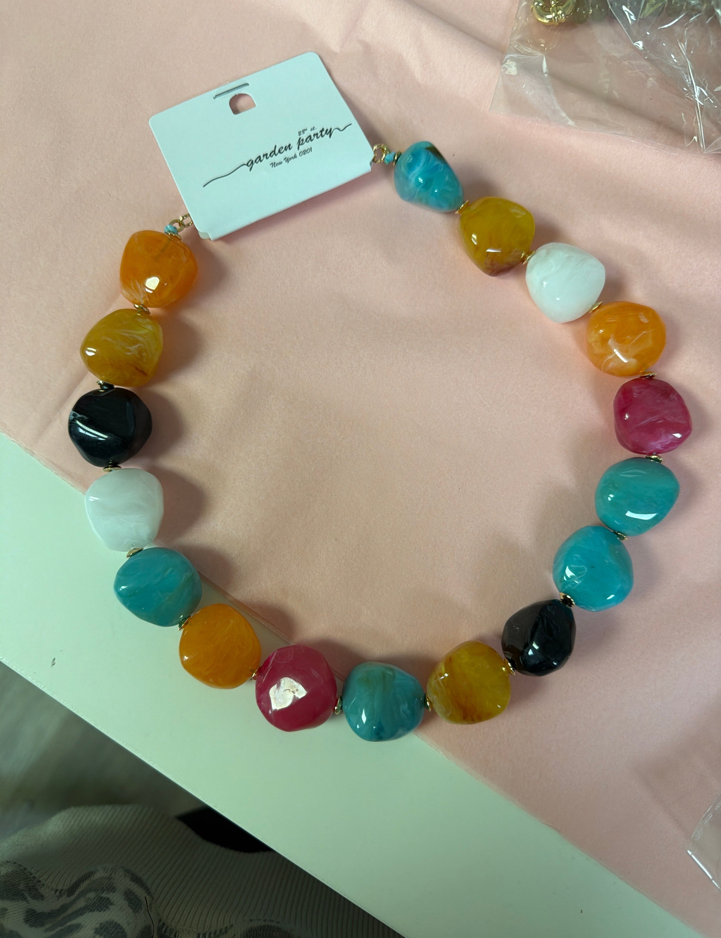 Color Outside The Lines Statement Necklace - Just a Small Town Girl