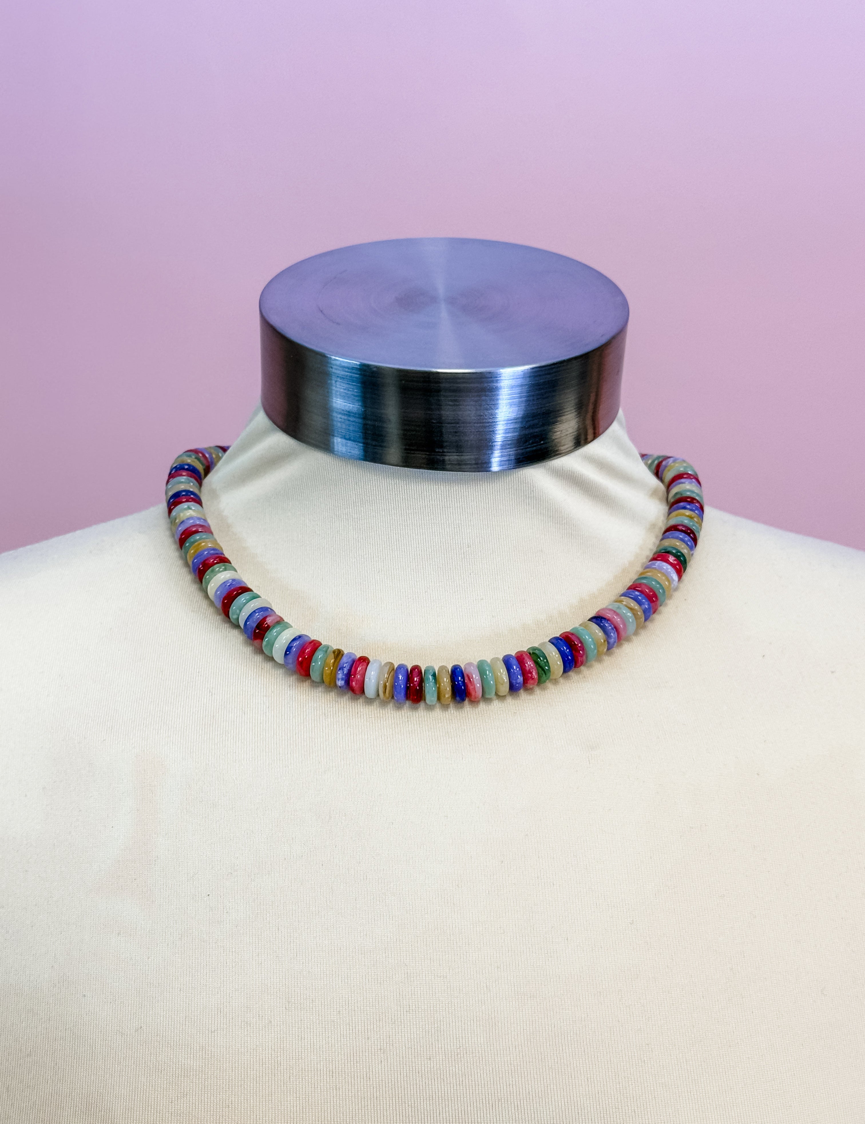 Confetti Coast Beaded Necklace - Just a Small Town Girl