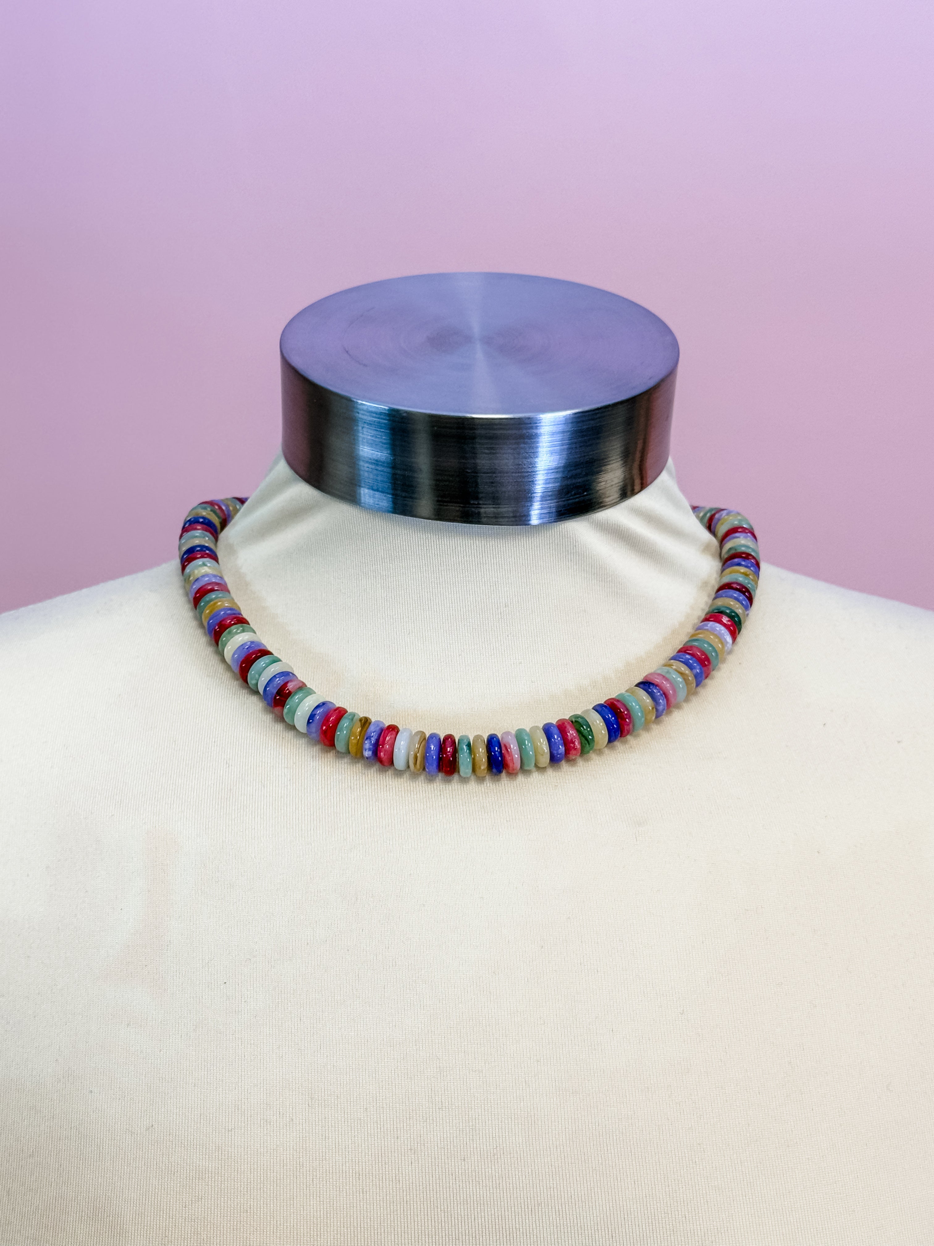 Confetti Coast Beaded Necklace - Just a Small Town Girl