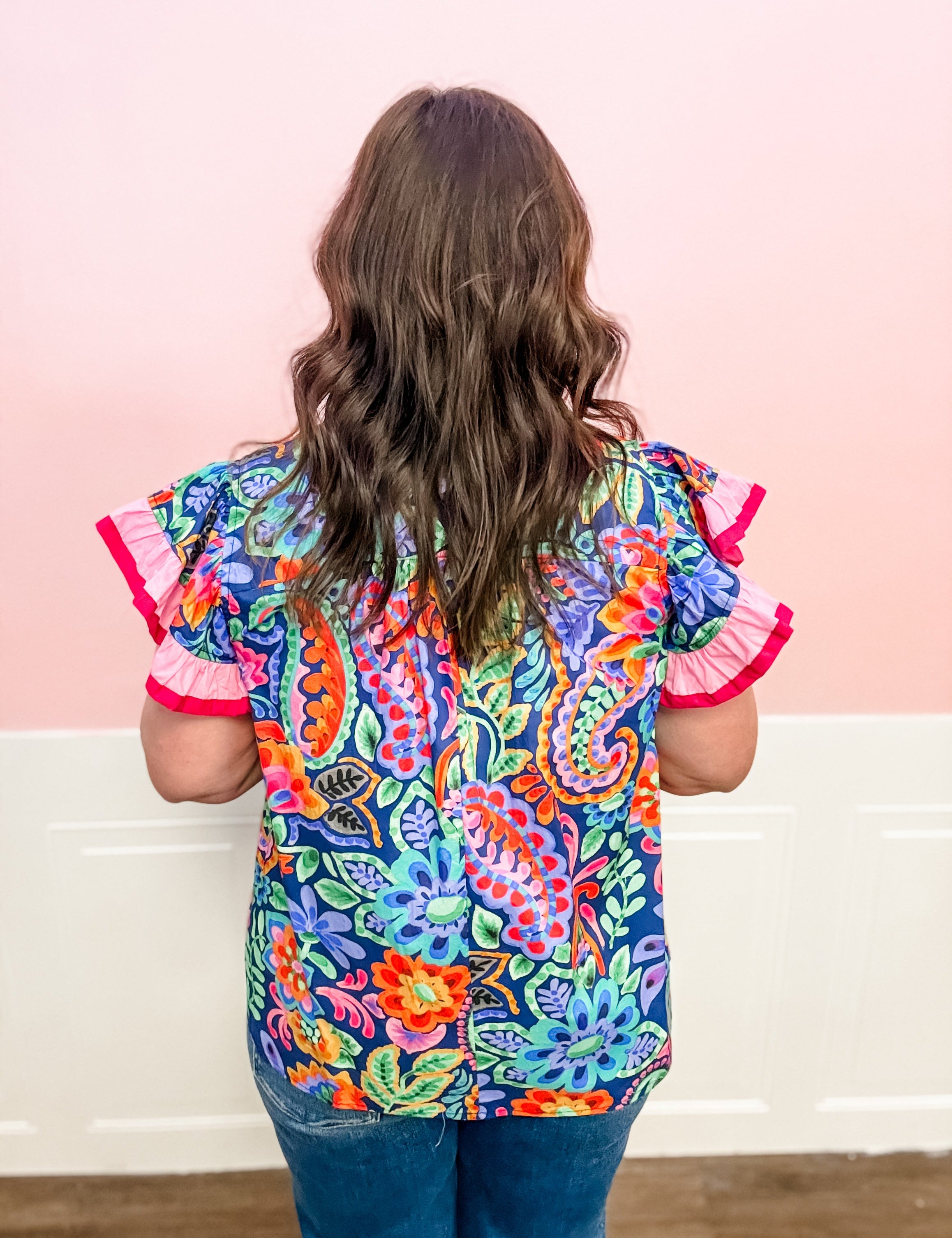 Confetti Garden Ruffle Top - Just a Small Town Girl