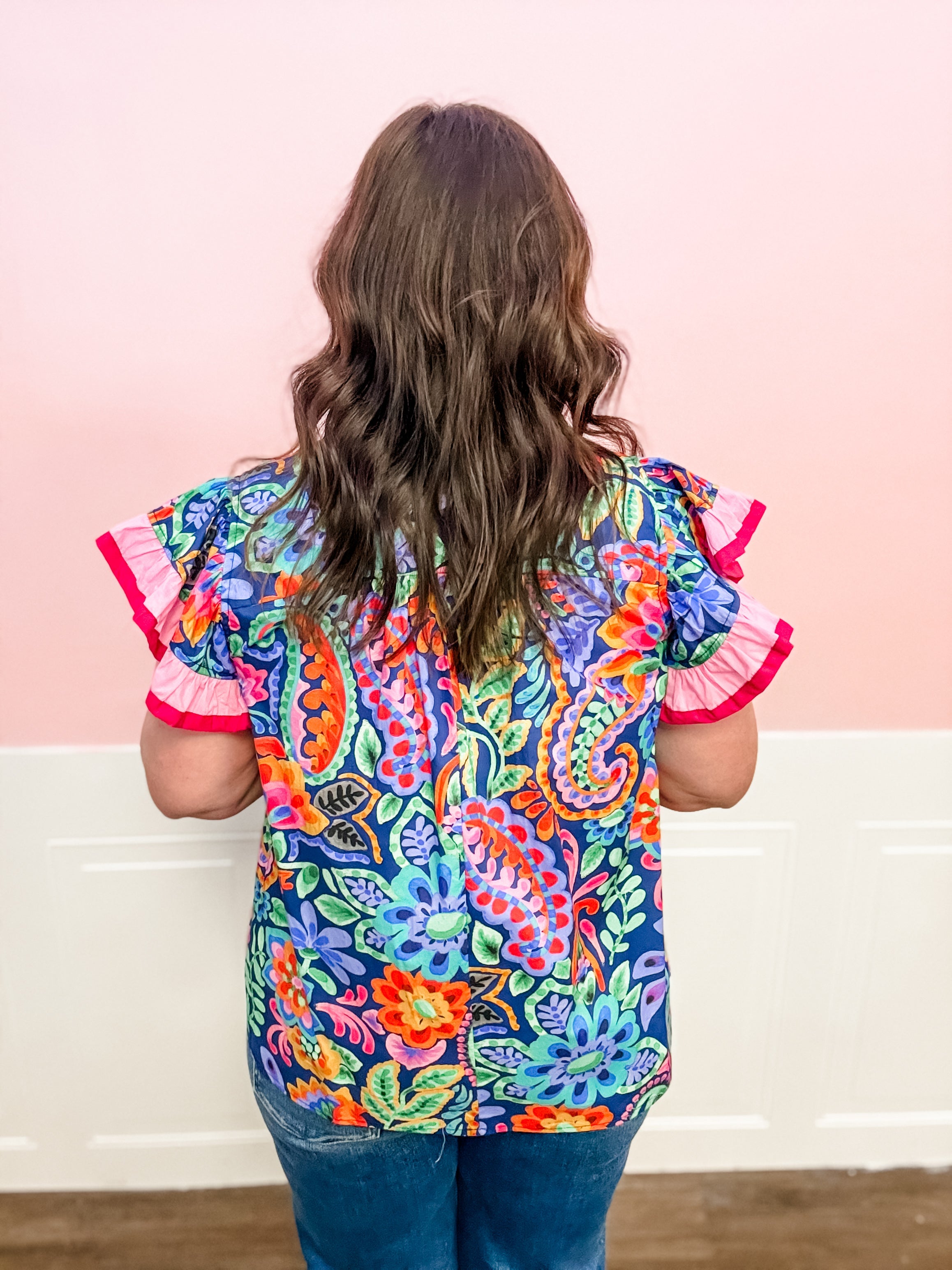 Confetti Garden Ruffle Top - Just a Small Town Girl