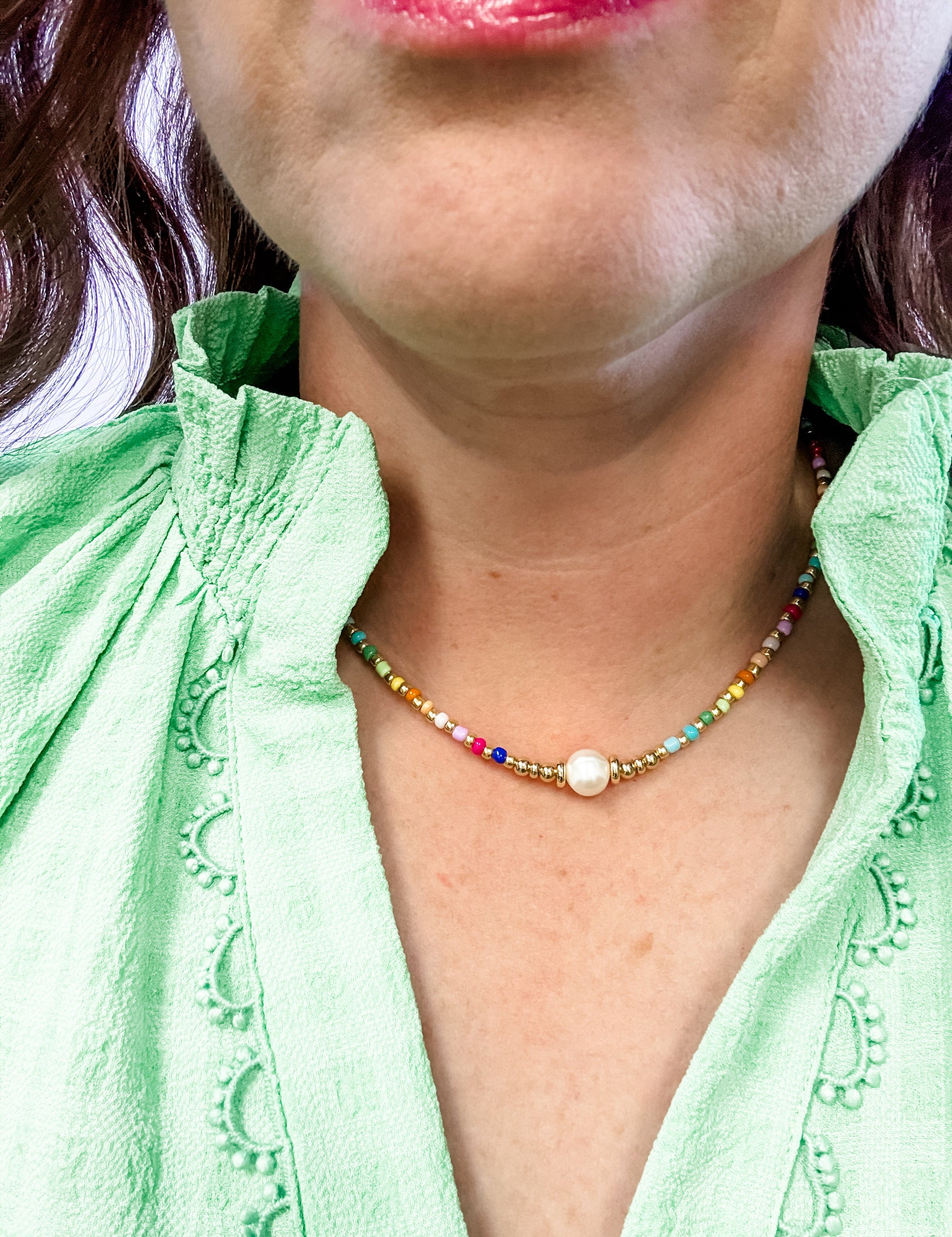 Confetti Pearl Necklace - Just a Small Town Girl