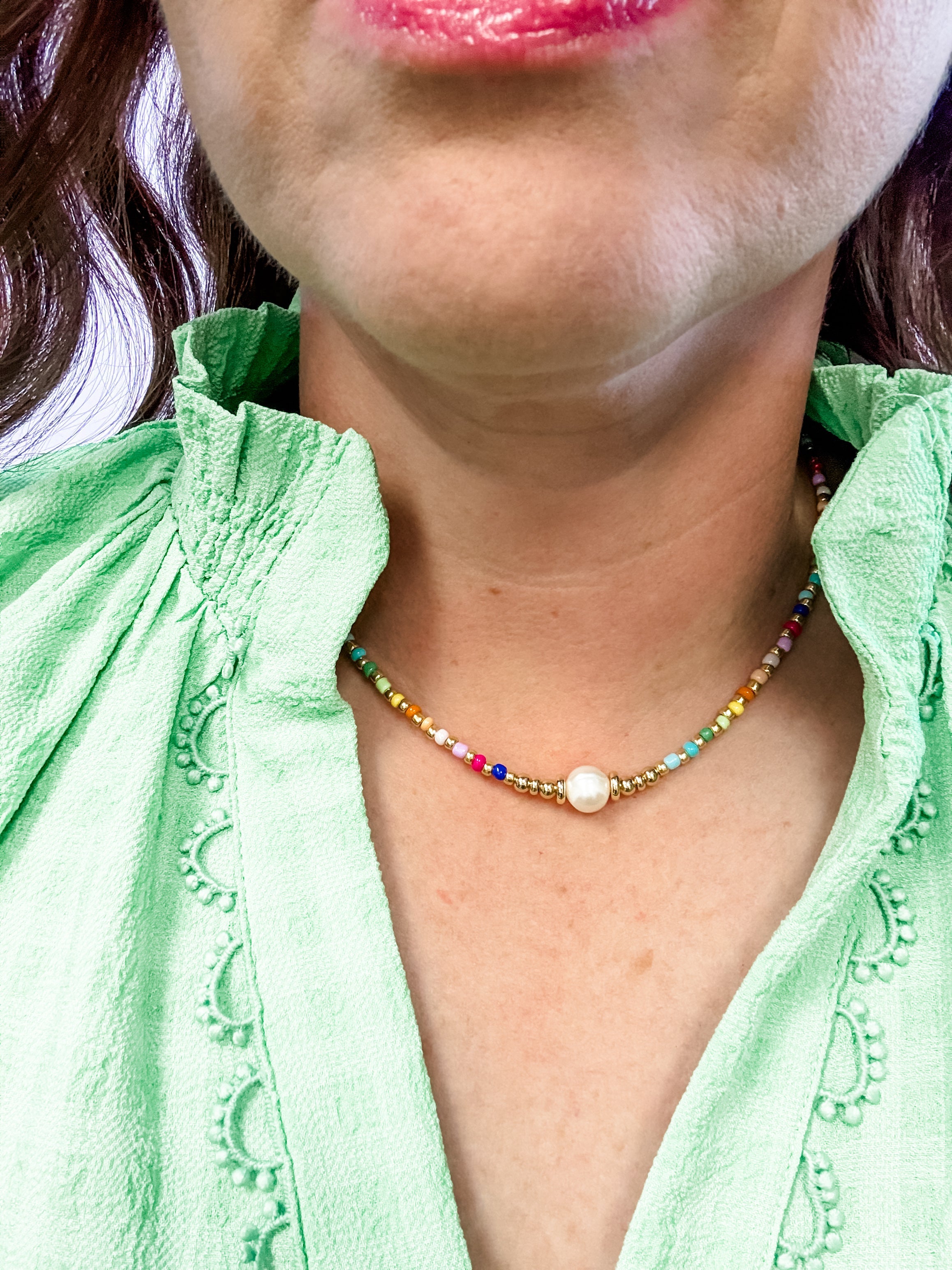Confetti Pearl Necklace - Just a Small Town Girl