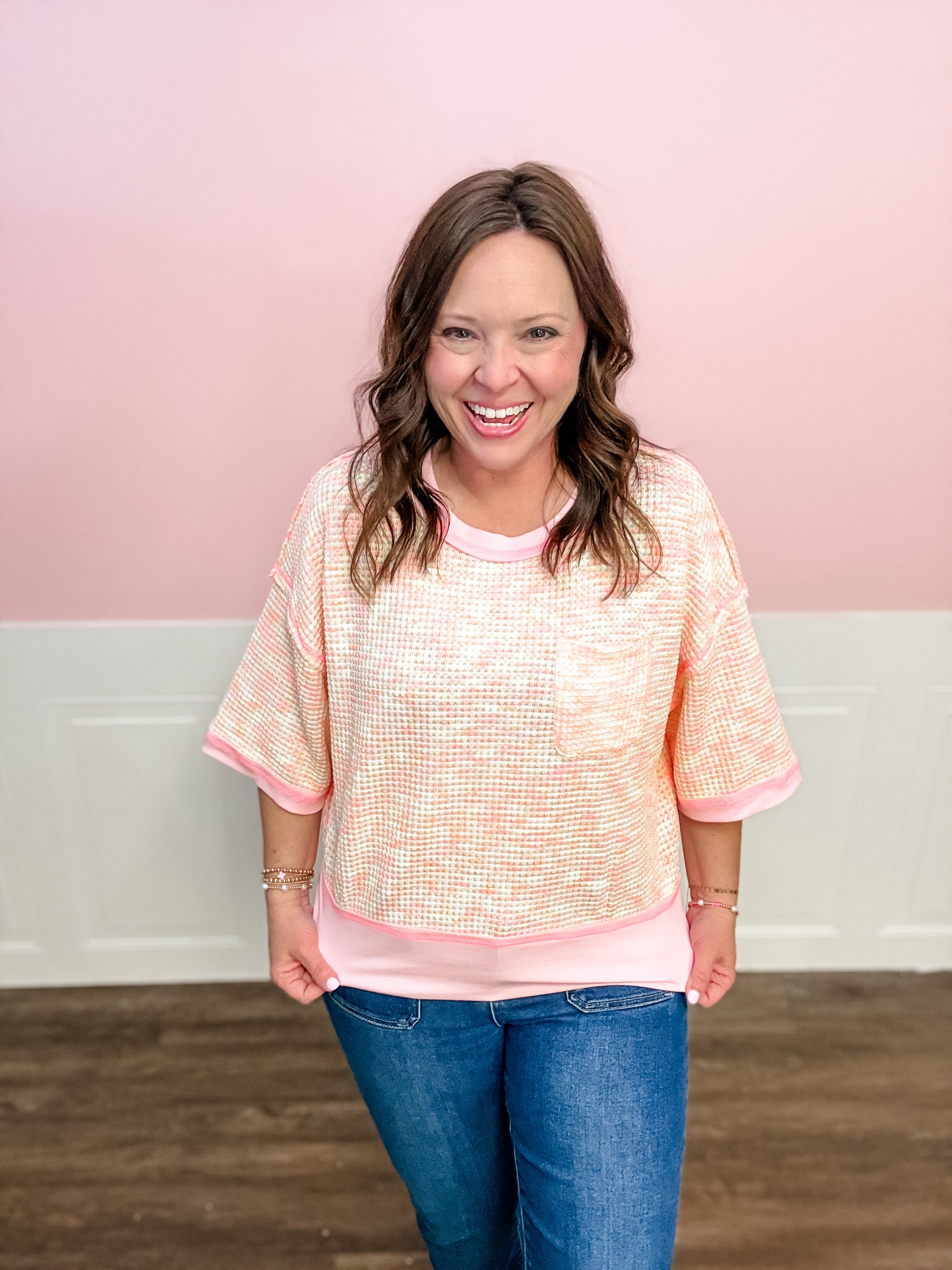 Cotton Candy Breeze Knit Top - Just a Small Town Girl